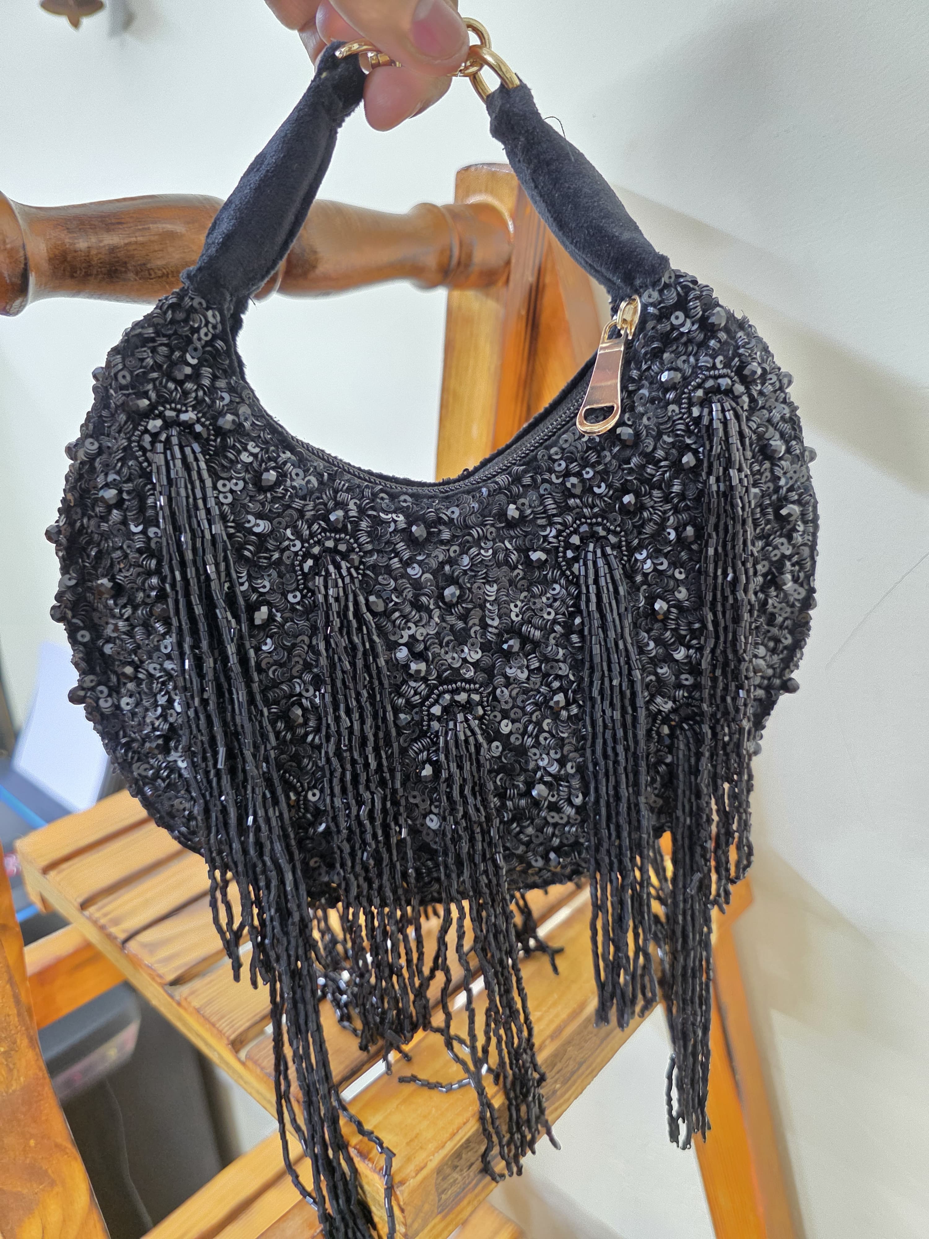 Moon Embroidered Clutch