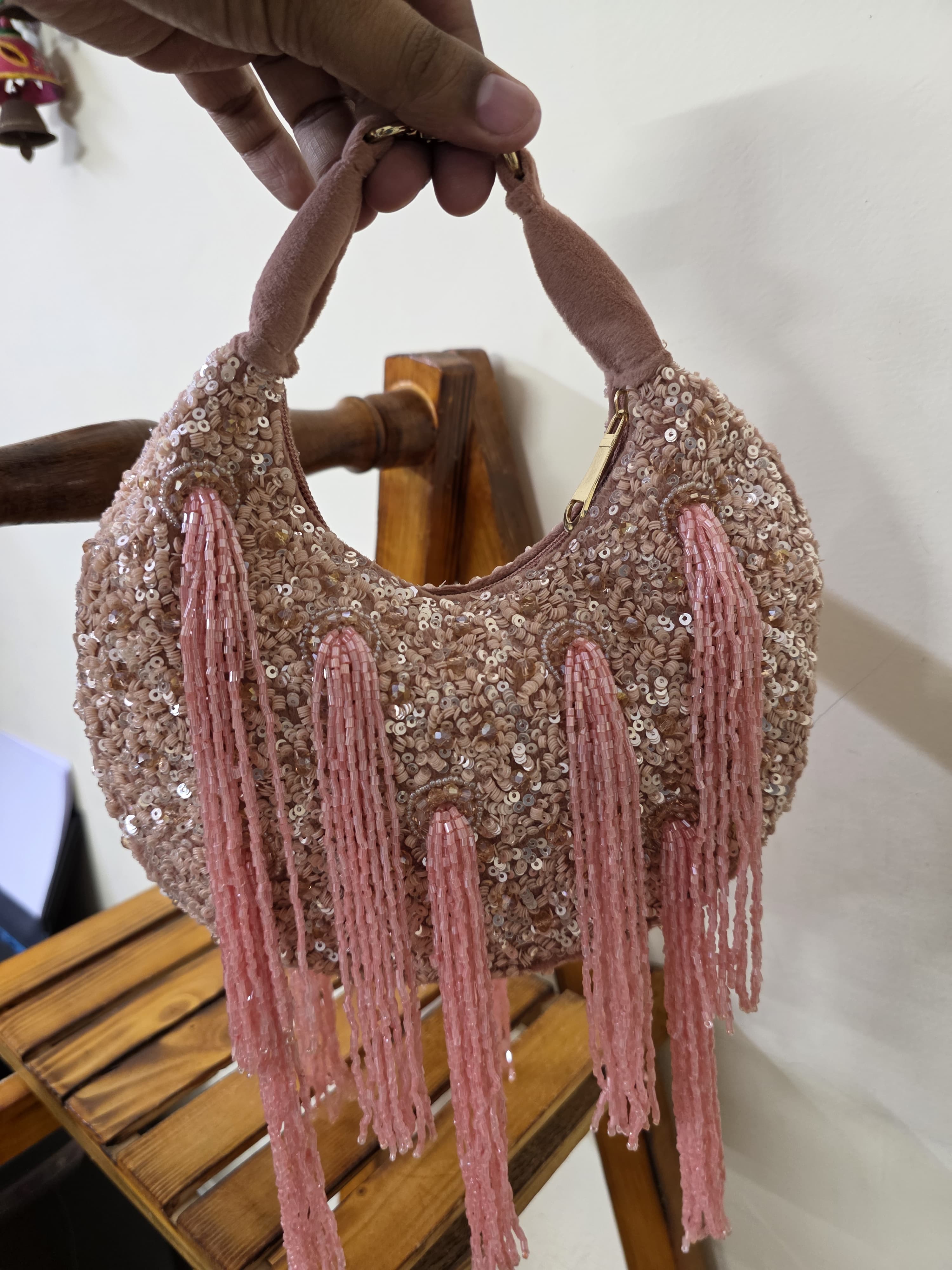 Moon Embroidered Clutch