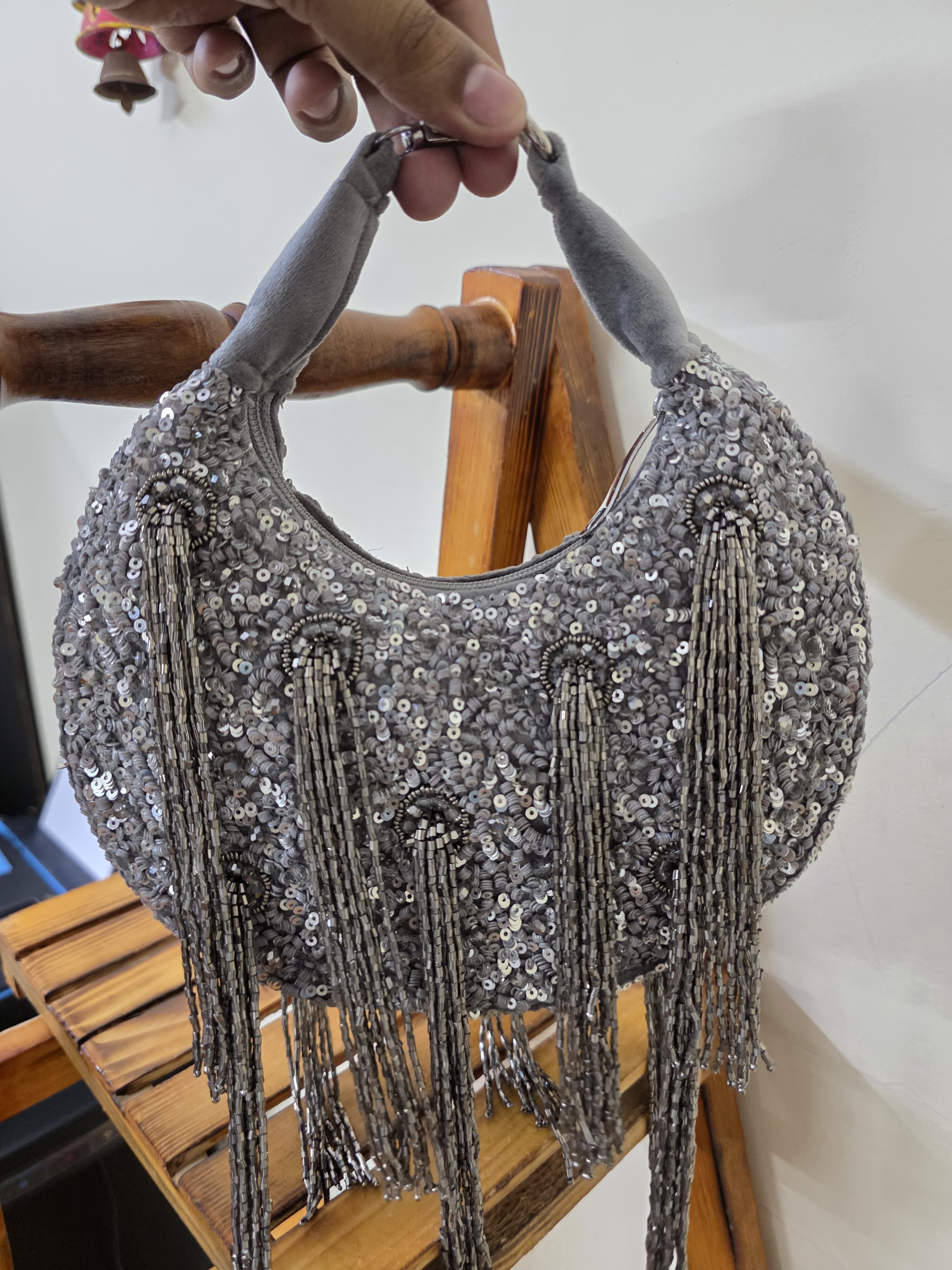 Moon Embroidered Clutch