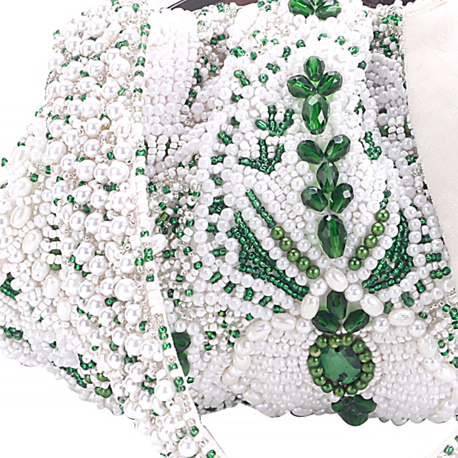 green stone apperance batua style clutch