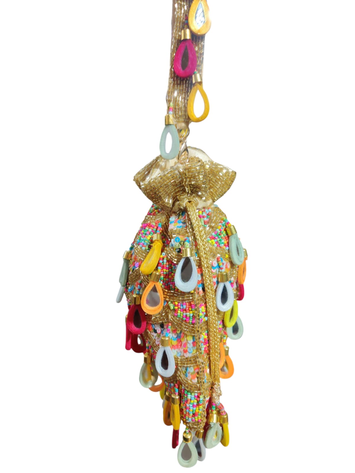 Golden Multi Mirror Potli