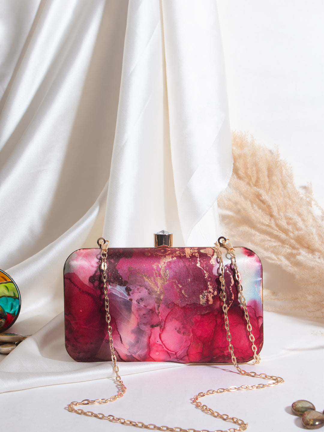 marbel digital printed clutch