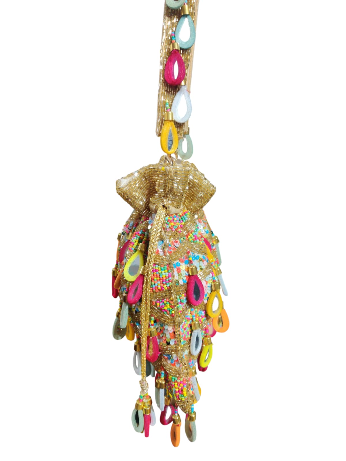 Golden Multi Mirror Potli
