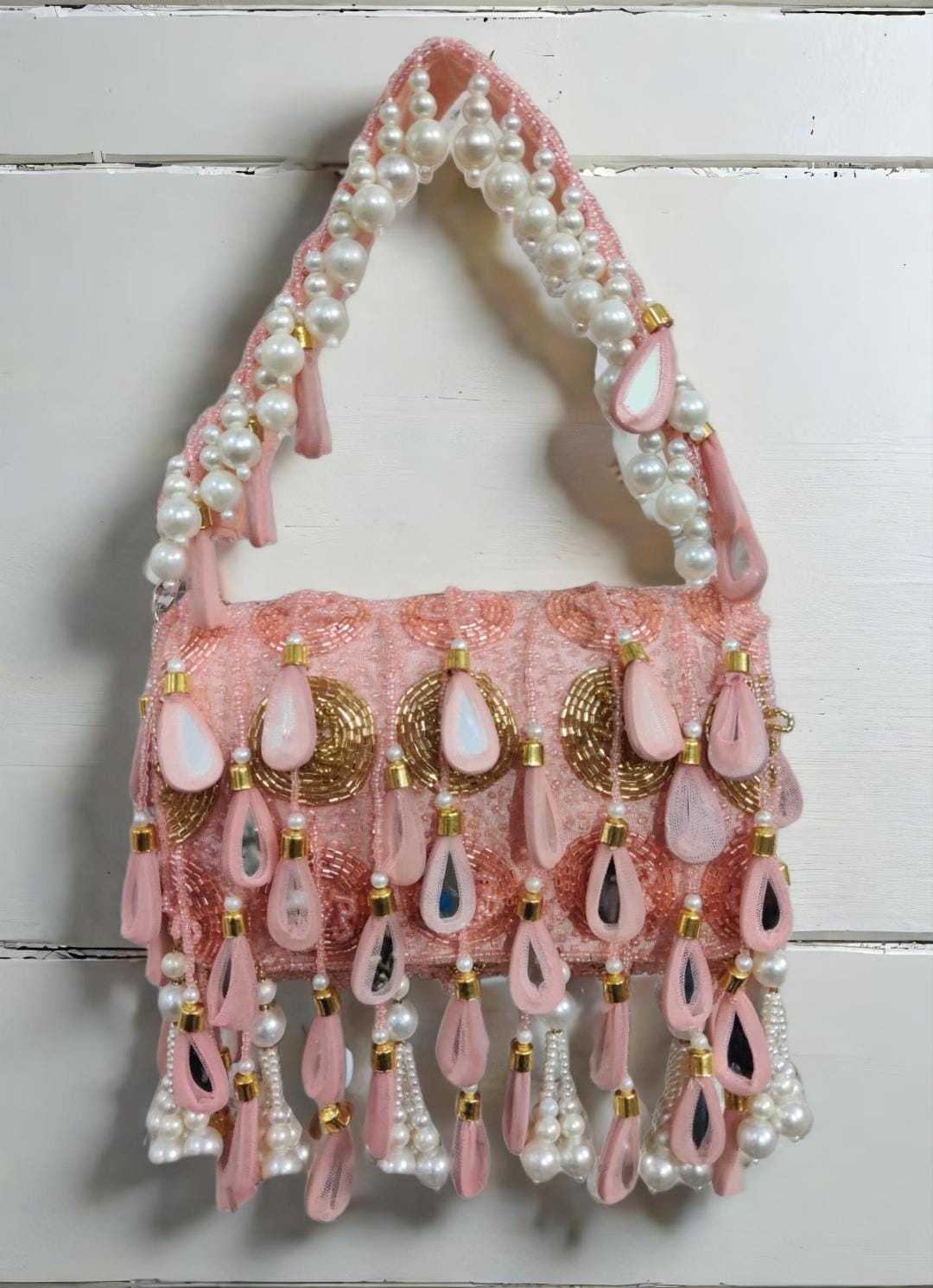 Pink Mirror Flap Bag
