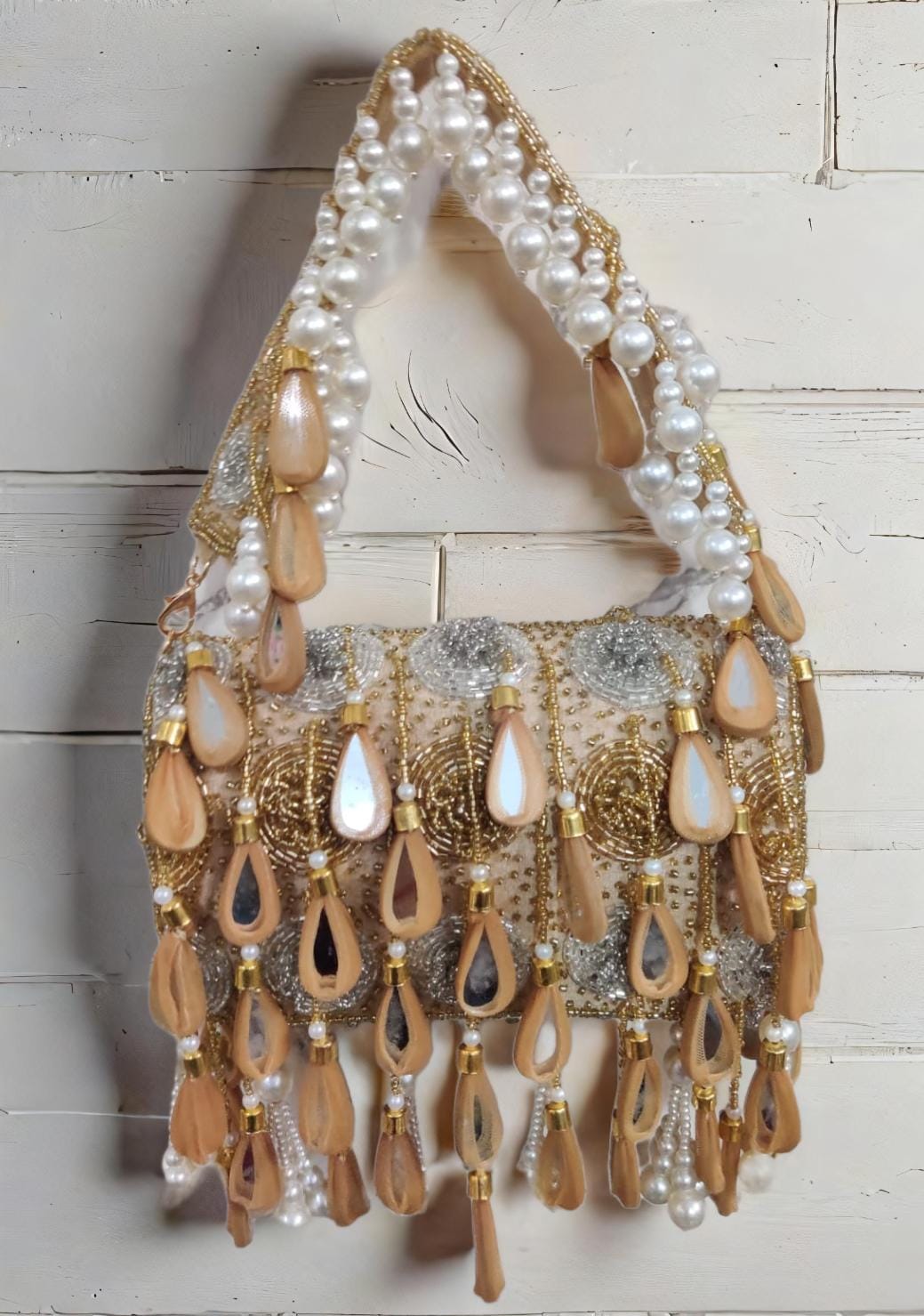 Golden Mirror Flap Bag