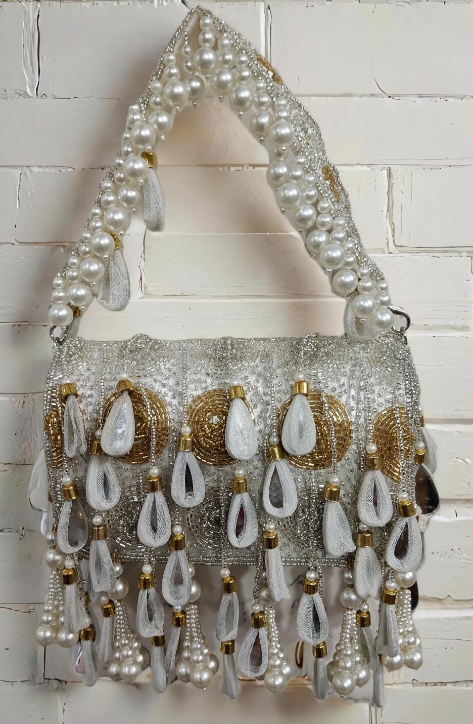Silver Mirror Flap Bag