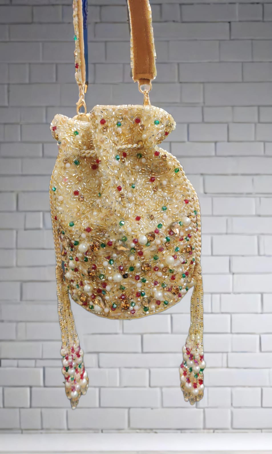 Golden Embellished Potli