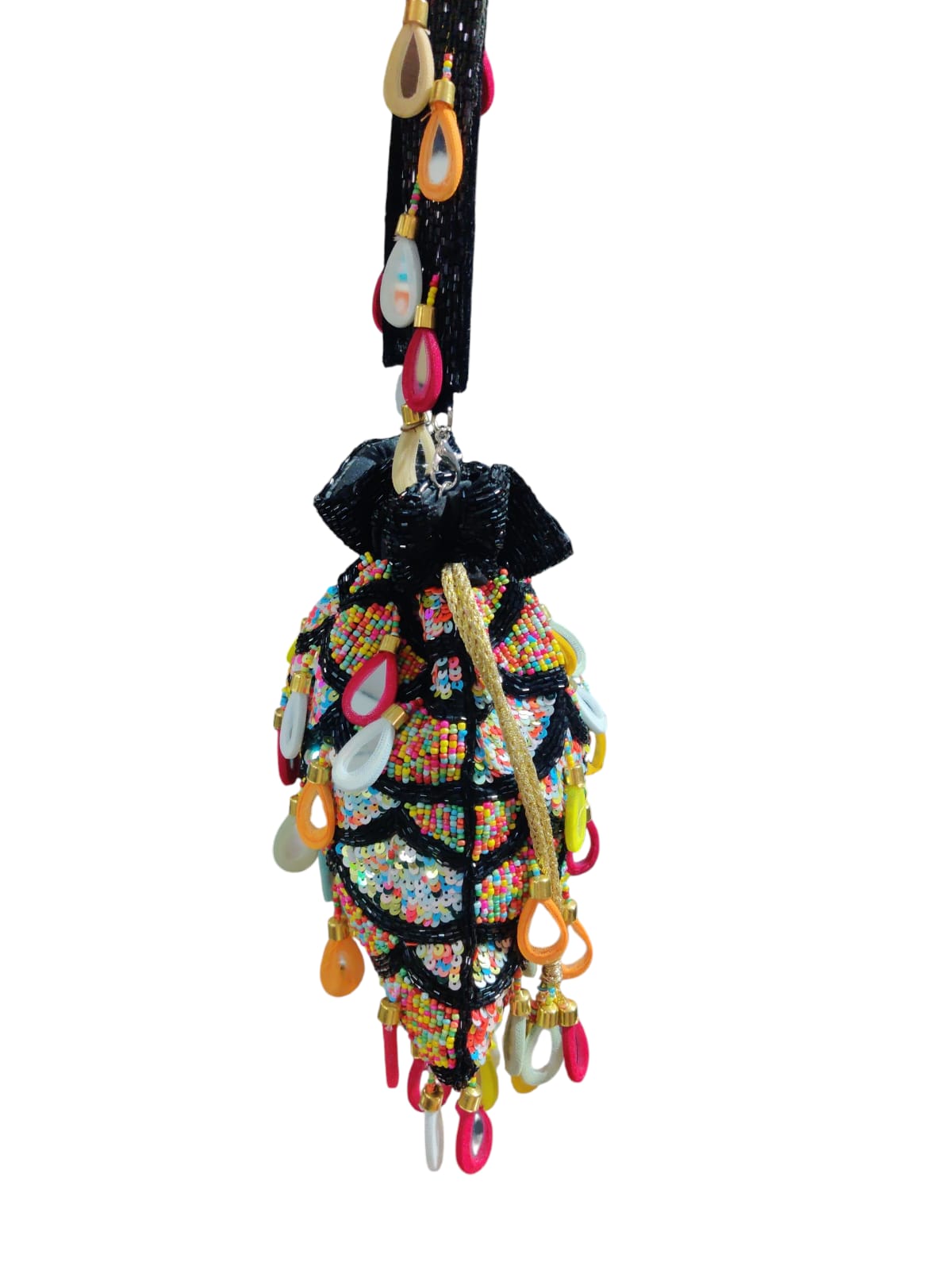 Black Multi Mirror Potli
