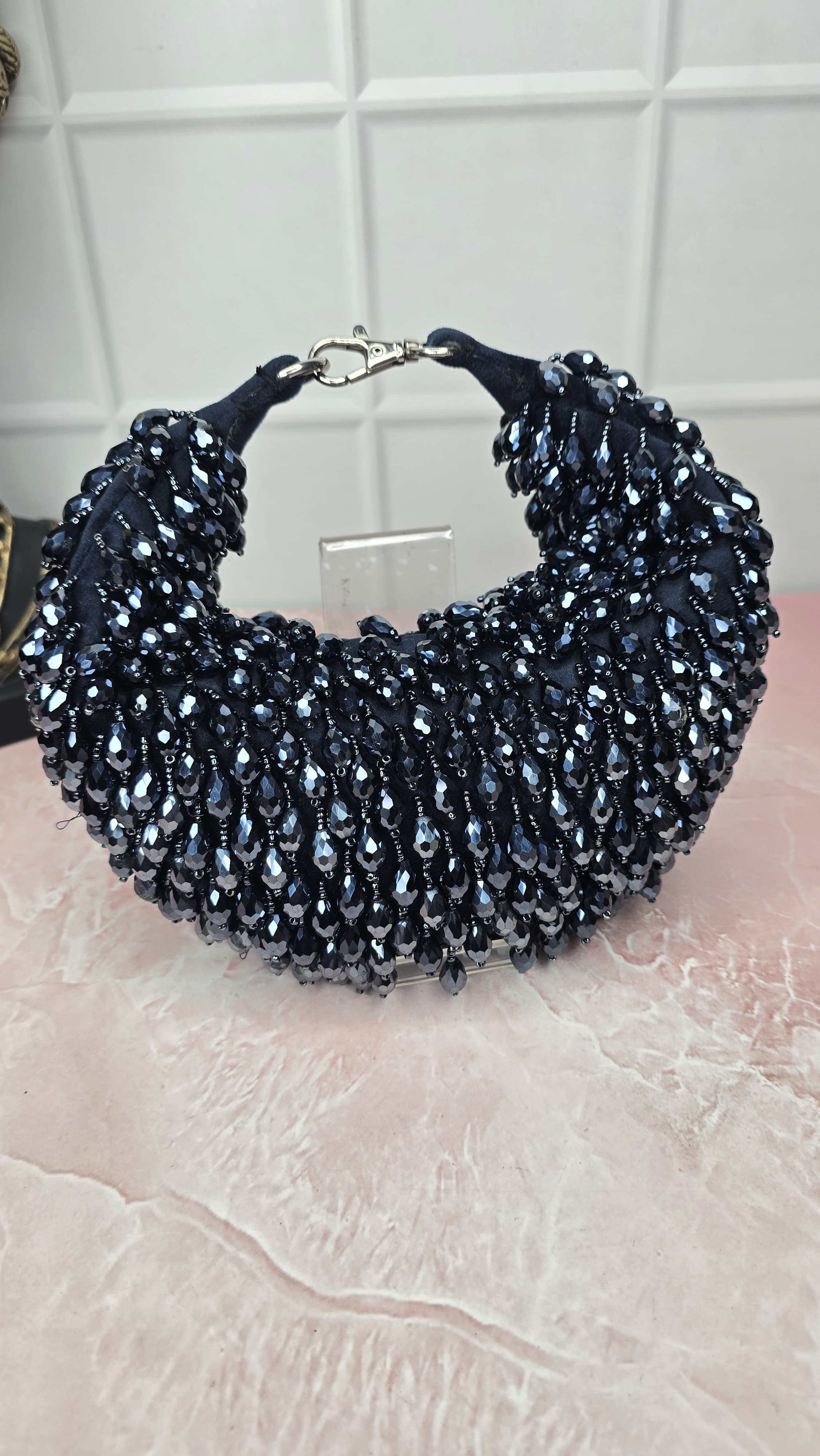 Blue Crystal moon bag