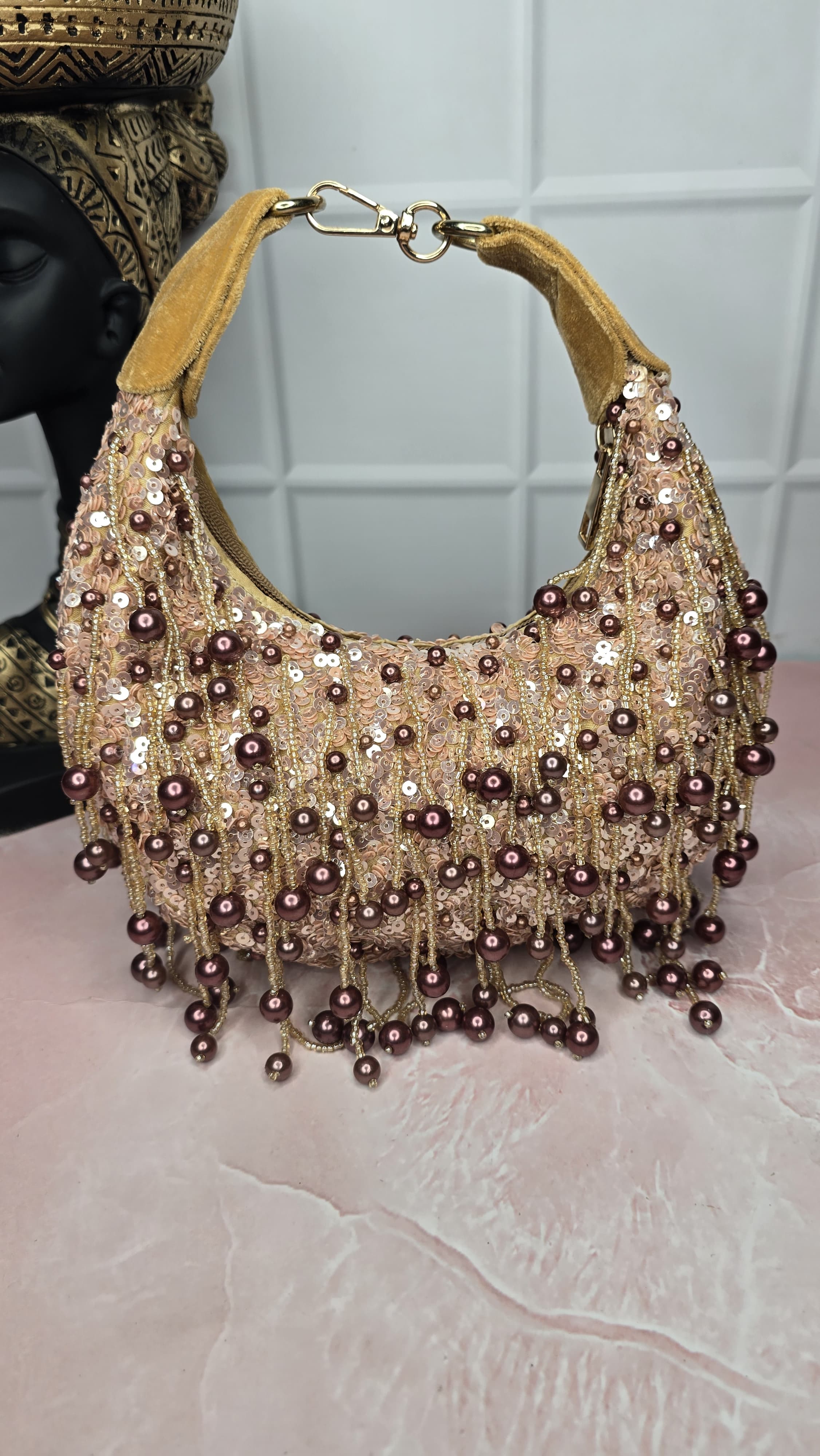 Golden Pearl moon bag