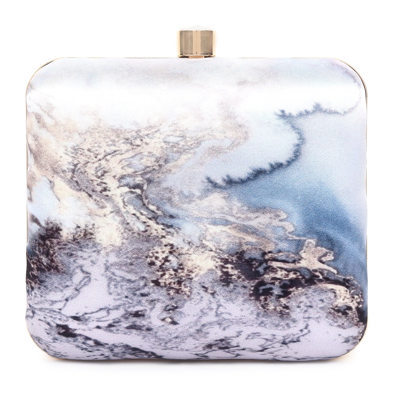 Abstract printed clutch bag