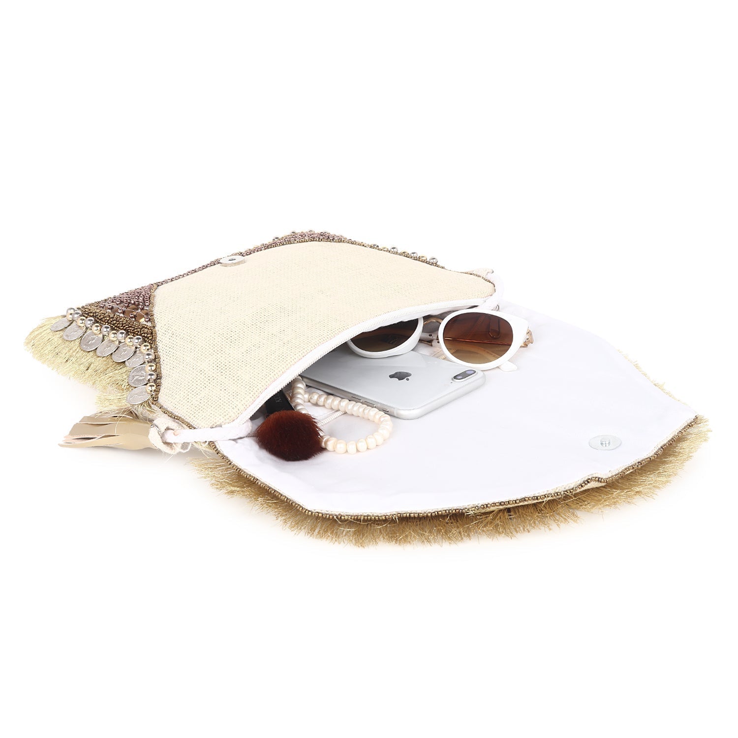 Golden banjara boho bag