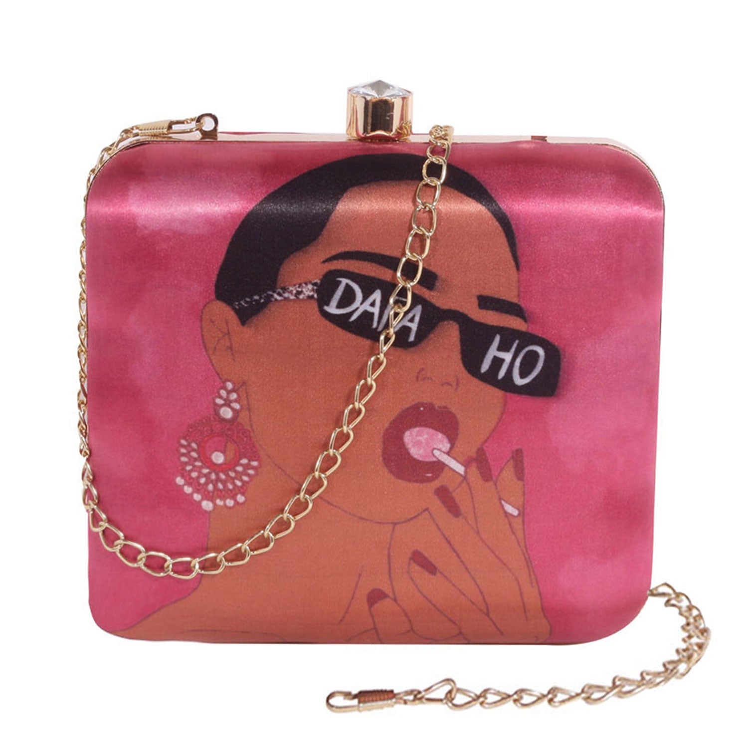 Casual Printed Box Clutch