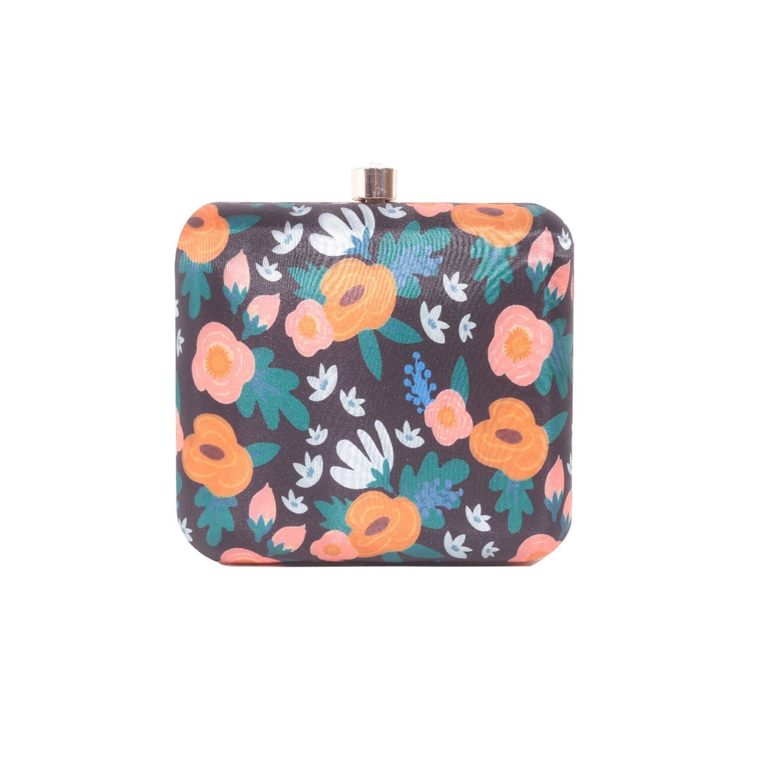 Abstract printed clutch bag