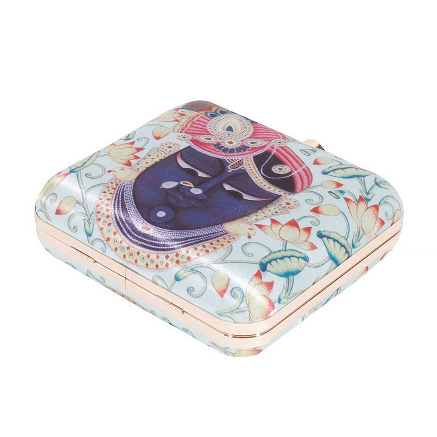Lord And Flowery Digital Print Square Box Clutch for Women & Girls