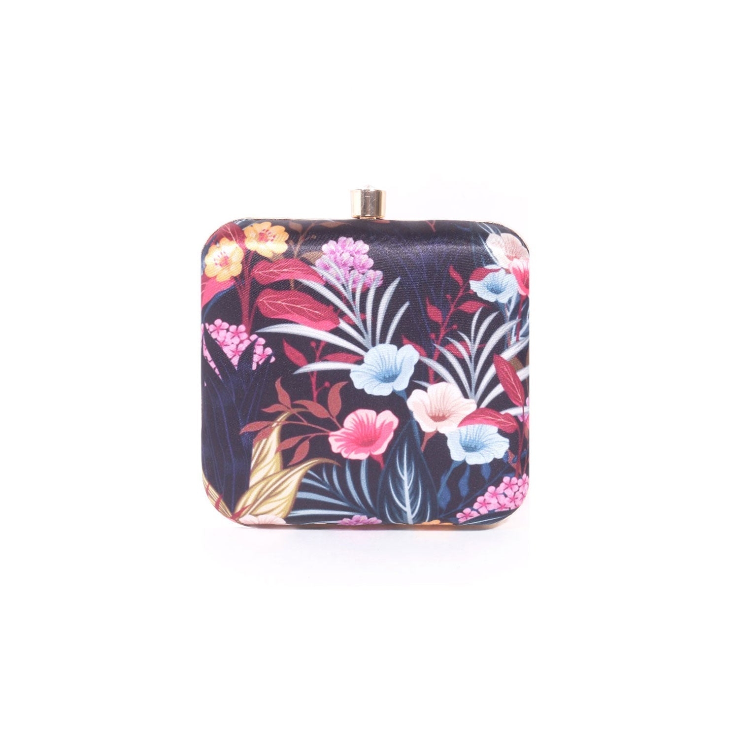 Flowery printed Box Clutch Bag For Women & Girls