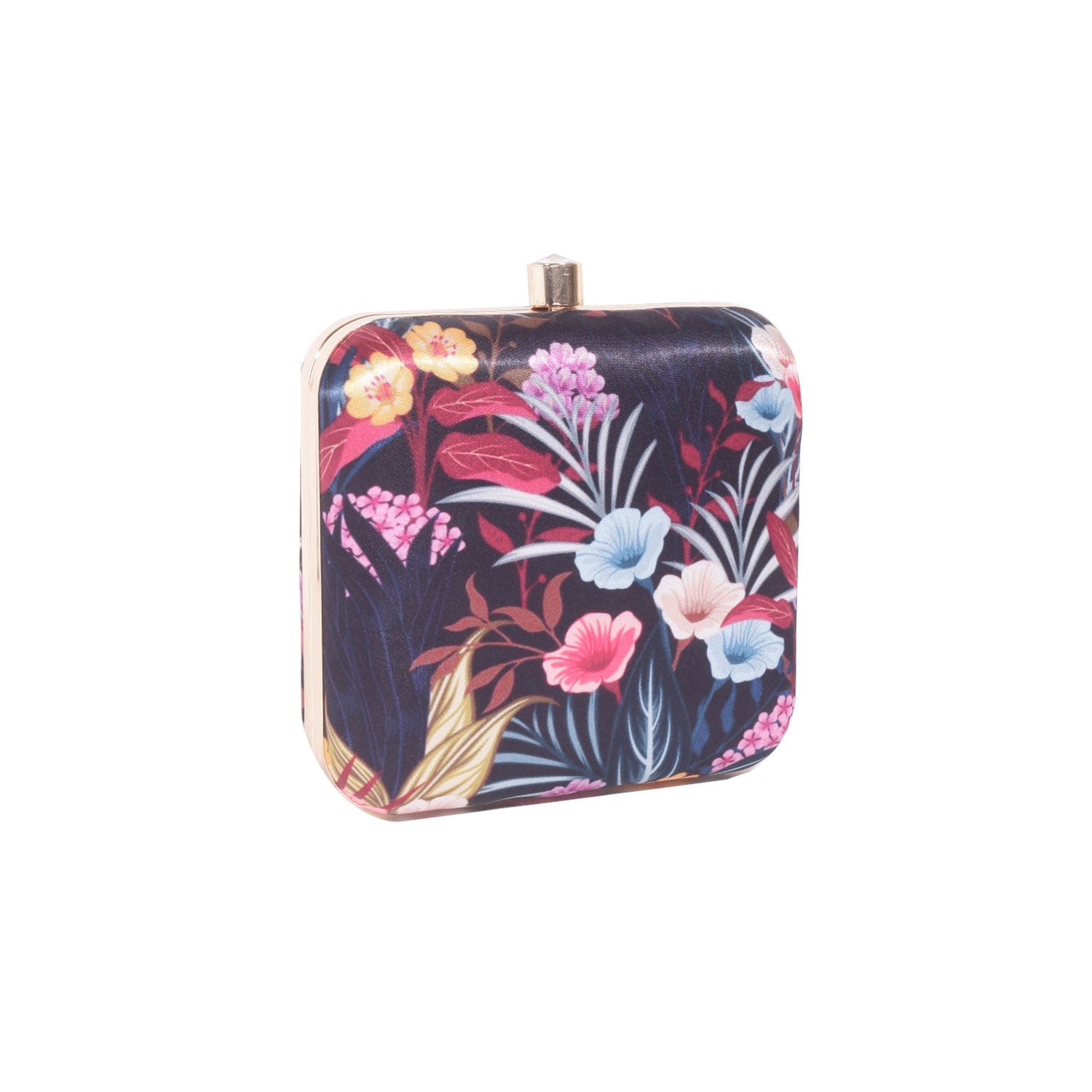 Flowery printed Box Clutch Bag For Women & Girls
