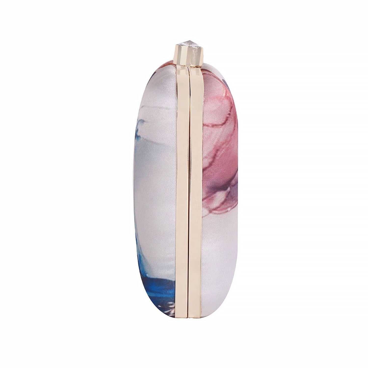 Abstract Satin Print Square Box Clutch for Women & Girls
