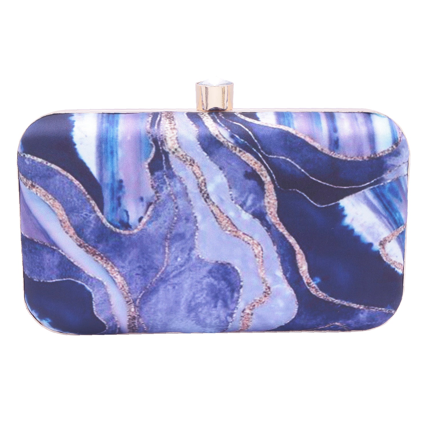 Abstract printed clutch