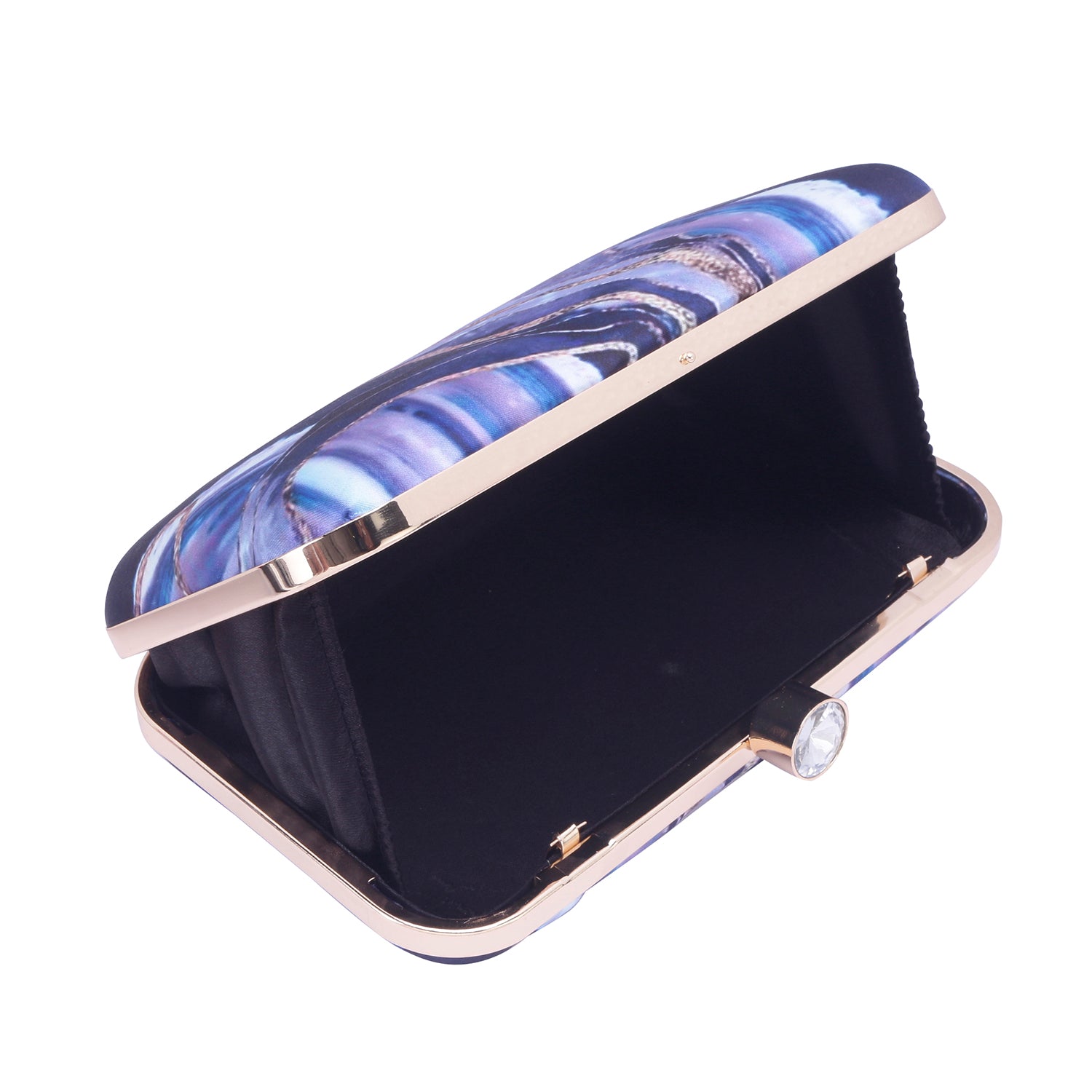 Abstract printed clutch