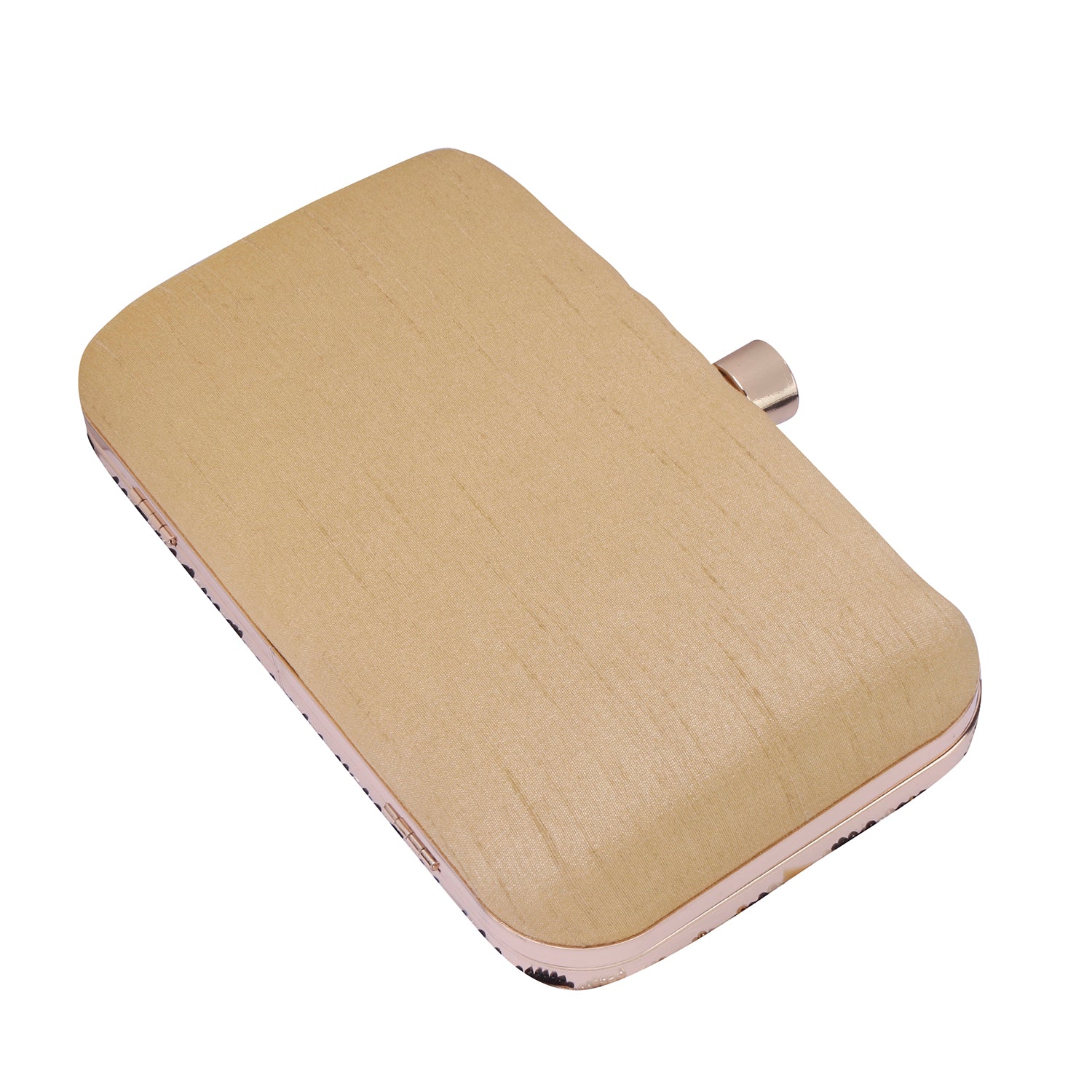 black adorn embroidery clutch