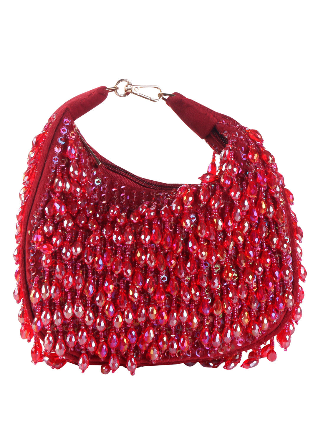 Swisni luxury red crystal clutch bag