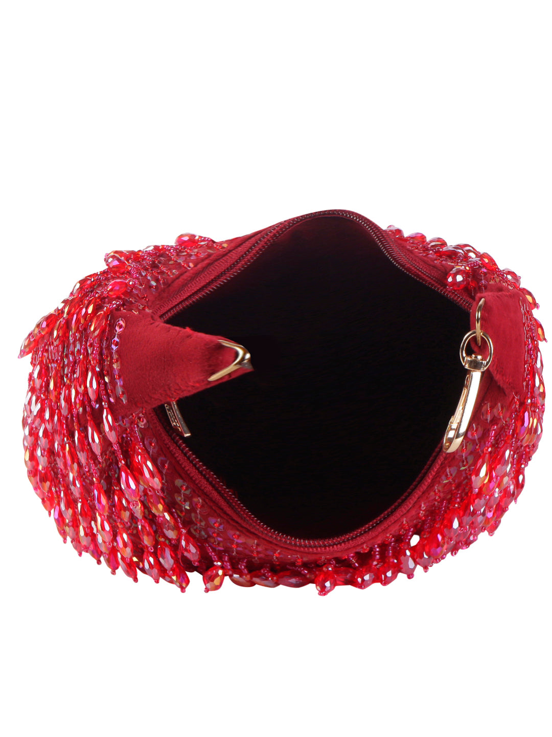 Swisni luxury red crystal clutch bag