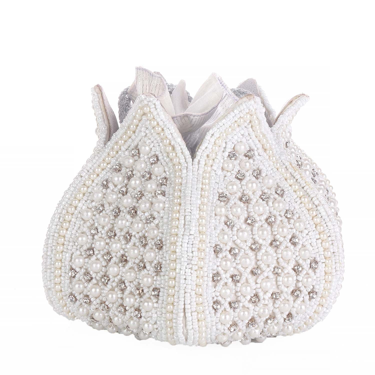 Elegant Flower Design Embellishment Potli