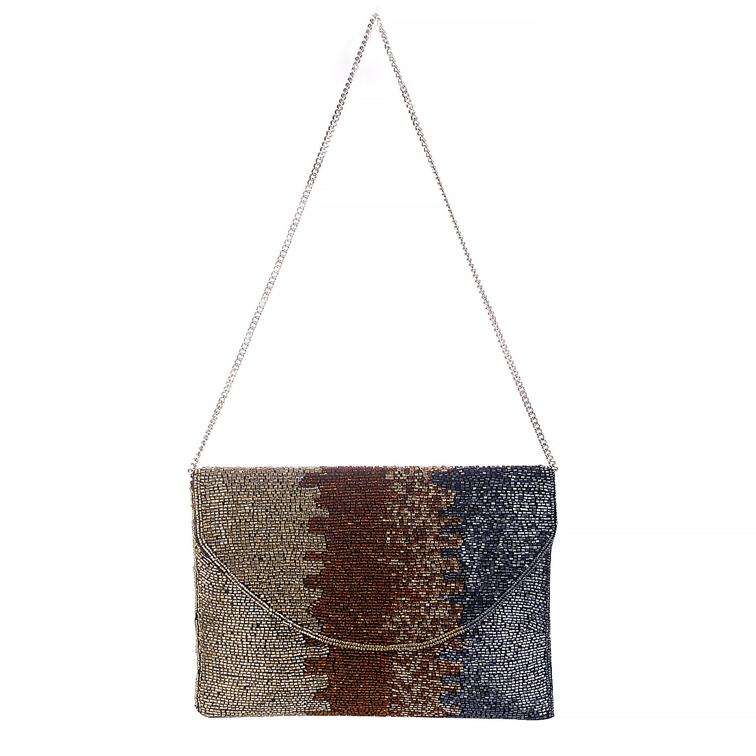 Designer two shades flap / boho bag / clutch