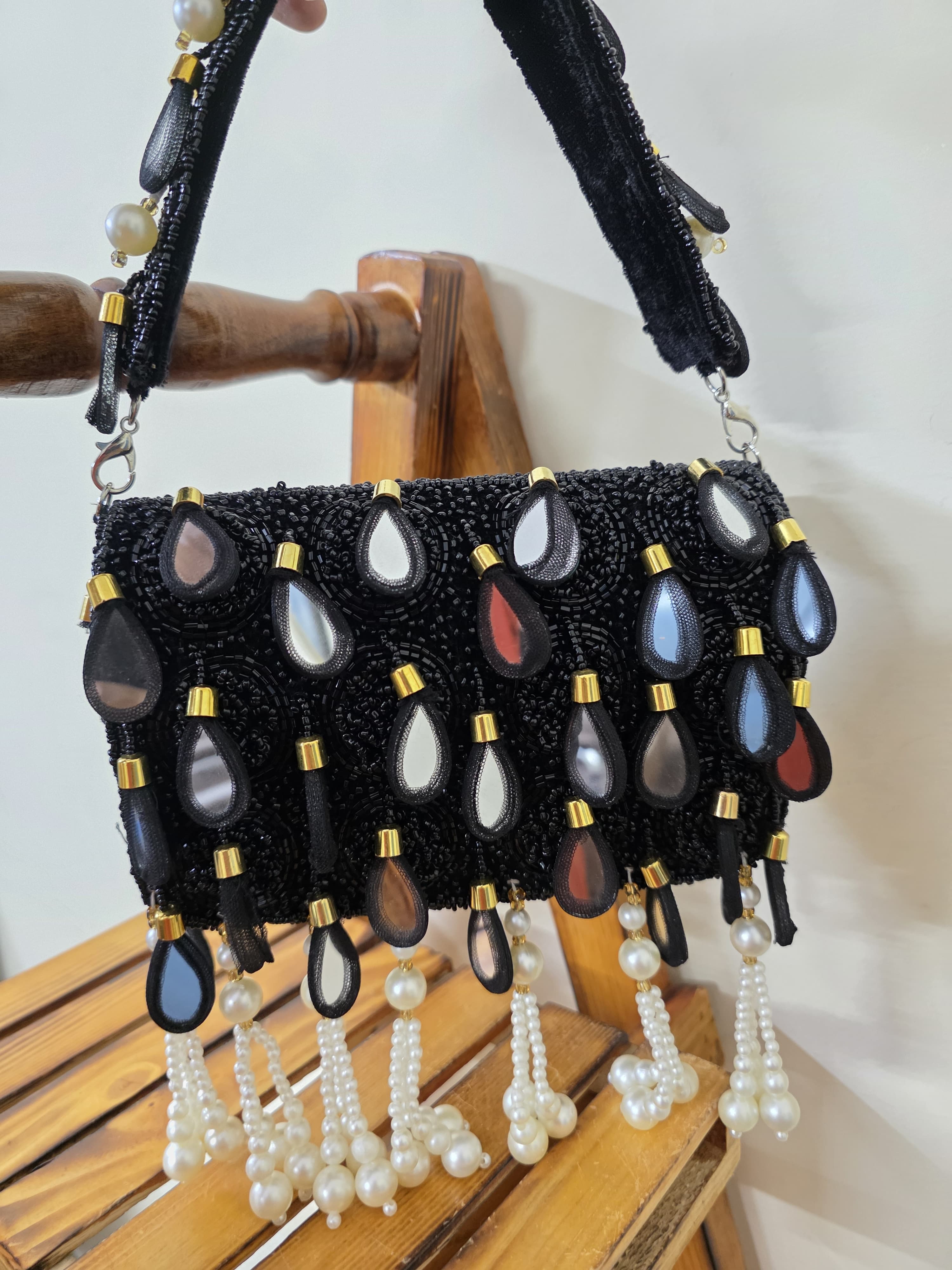 Black Mirror Flap Bag