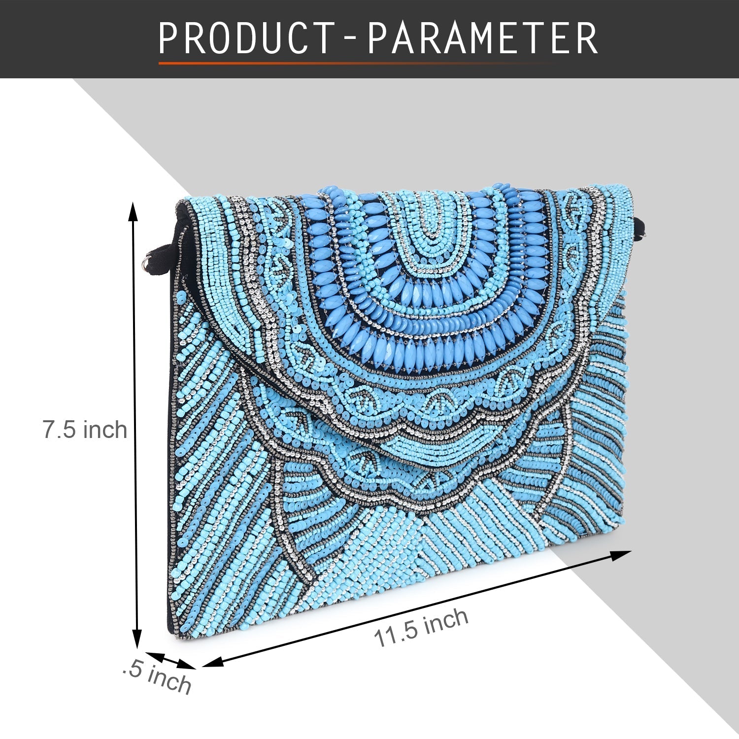 Blue banjara boho bag