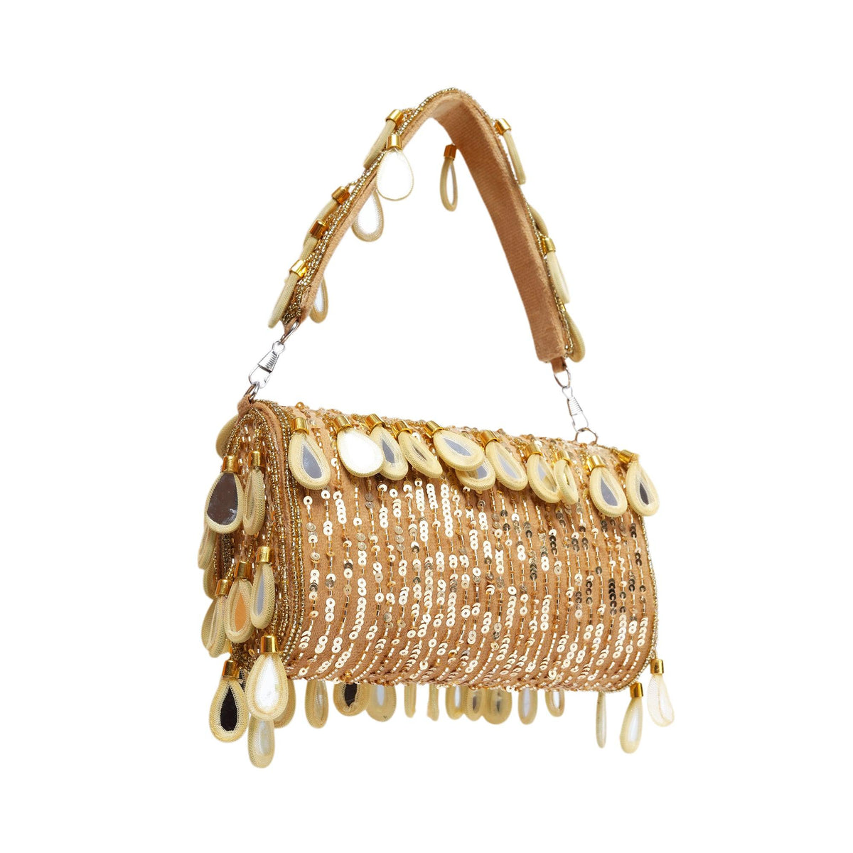 Golden mirror flap bags