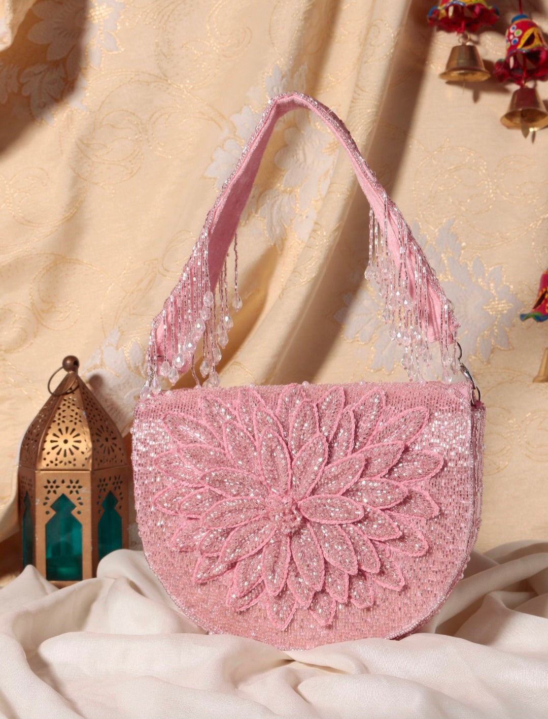 Pink flower bag