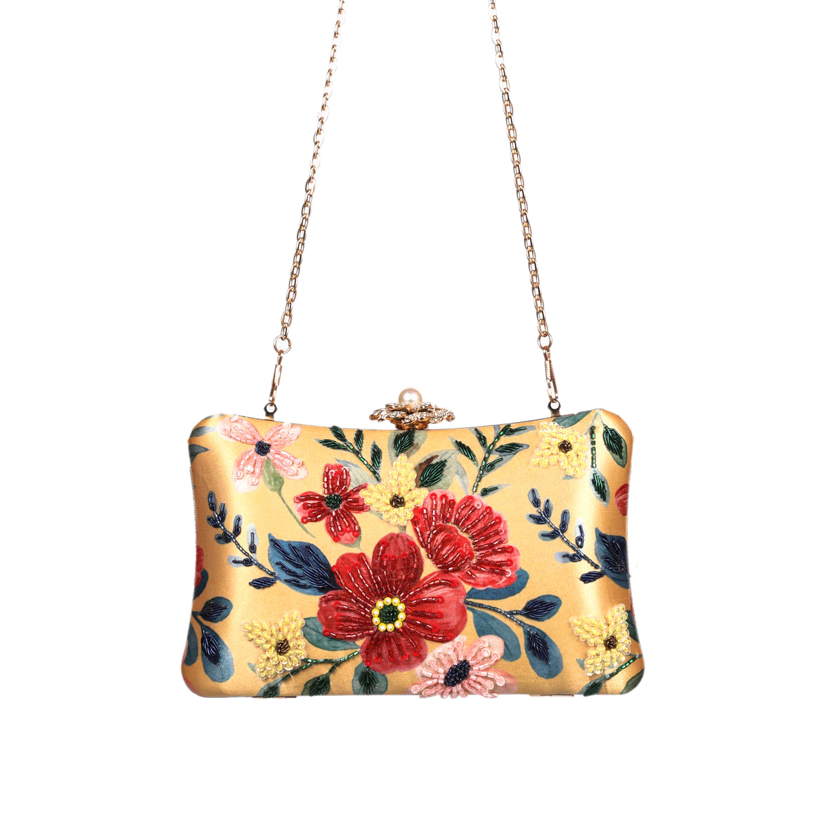 VRPS Printed Embroidered Clutch | Handcrafted Ethnic Bag | SWIS-1618