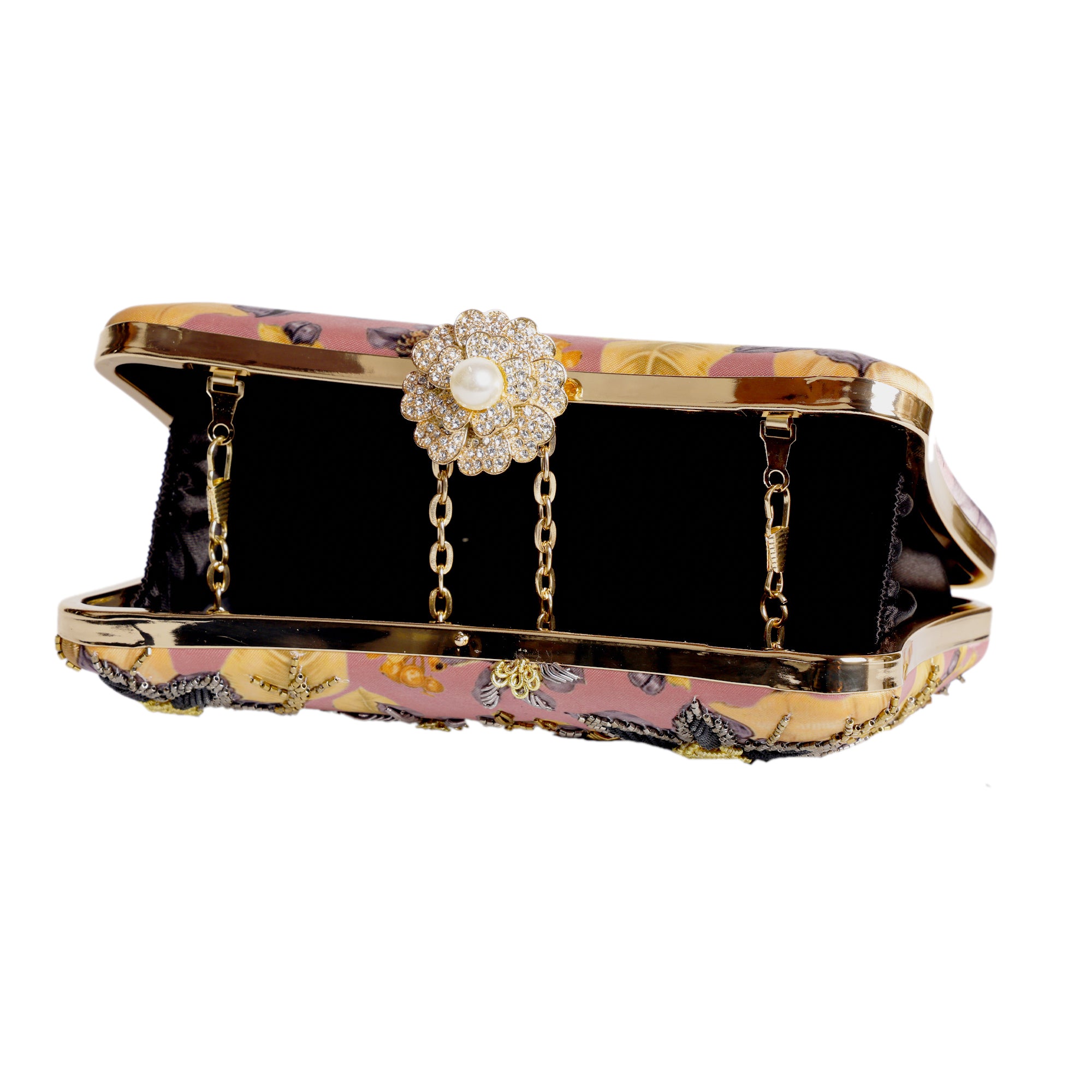 VRPS Printed Embroidered Clutch | Handcrafted Ethnic Bag | SWIS-1624