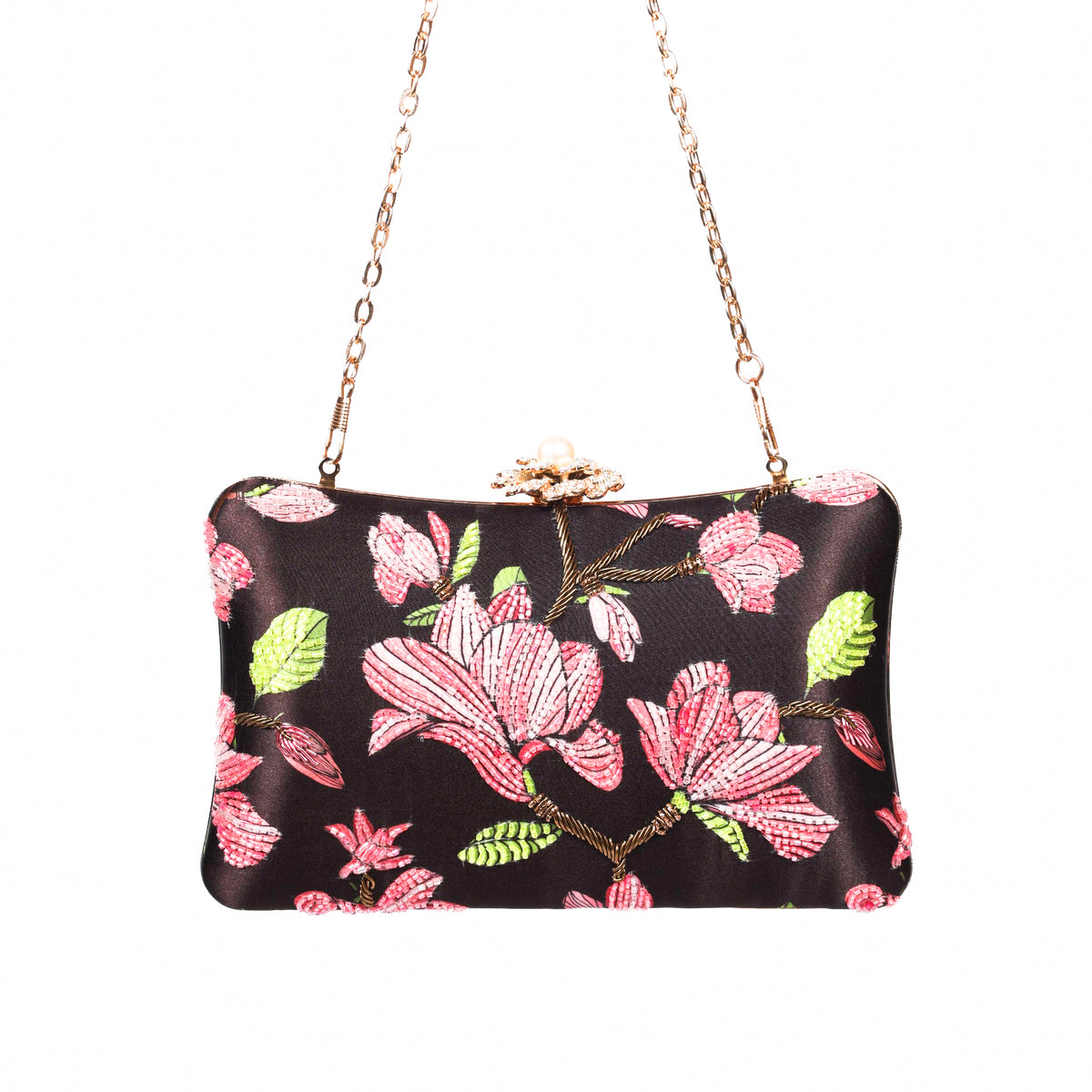 VRPS Printed Embroidered Clutch | Handcrafted Ethnic Bag | SWIS-1626