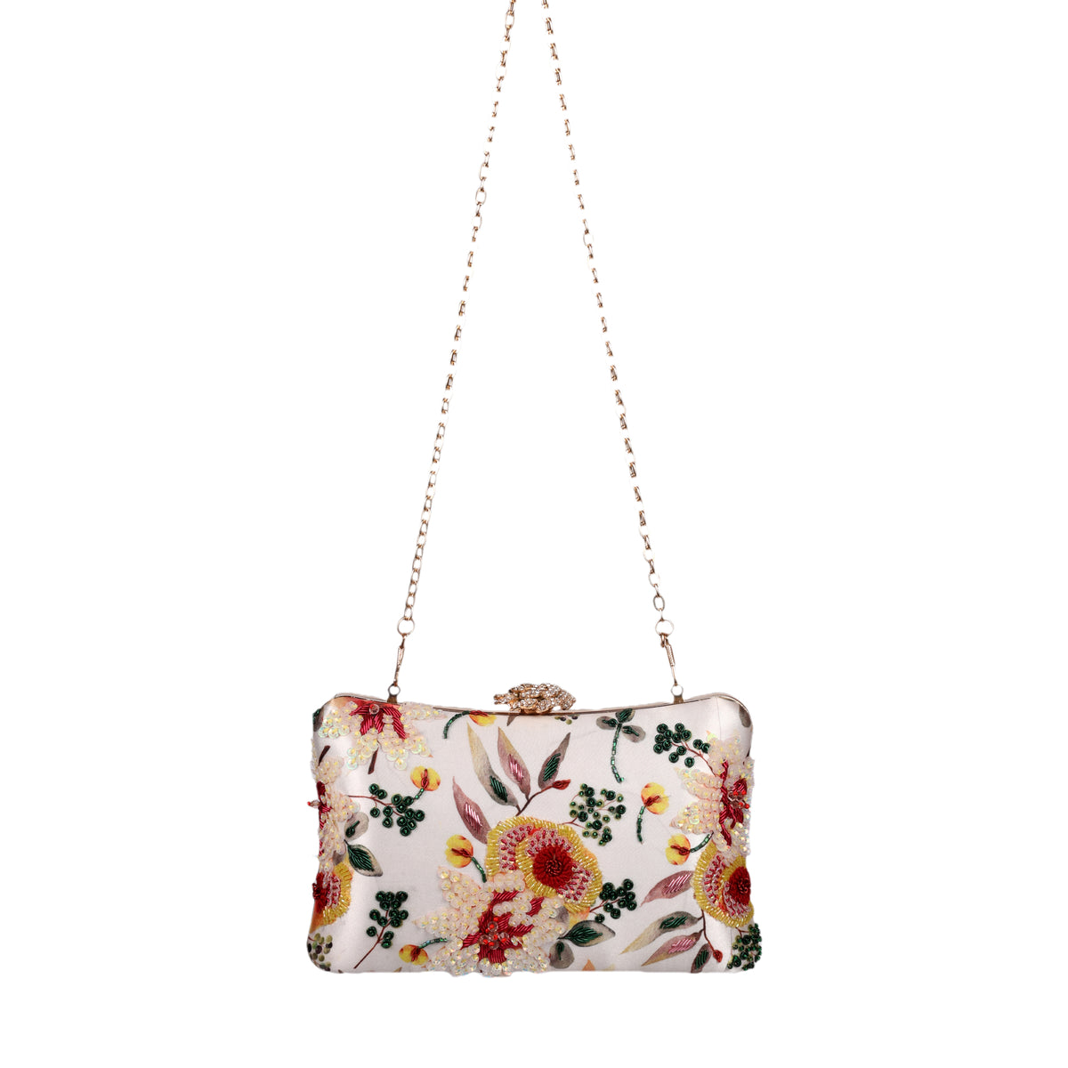 VRPS Printed Embroidered Clutch | Handcrafted Ethnic Bag | SWIS-1619 | Additional Angle