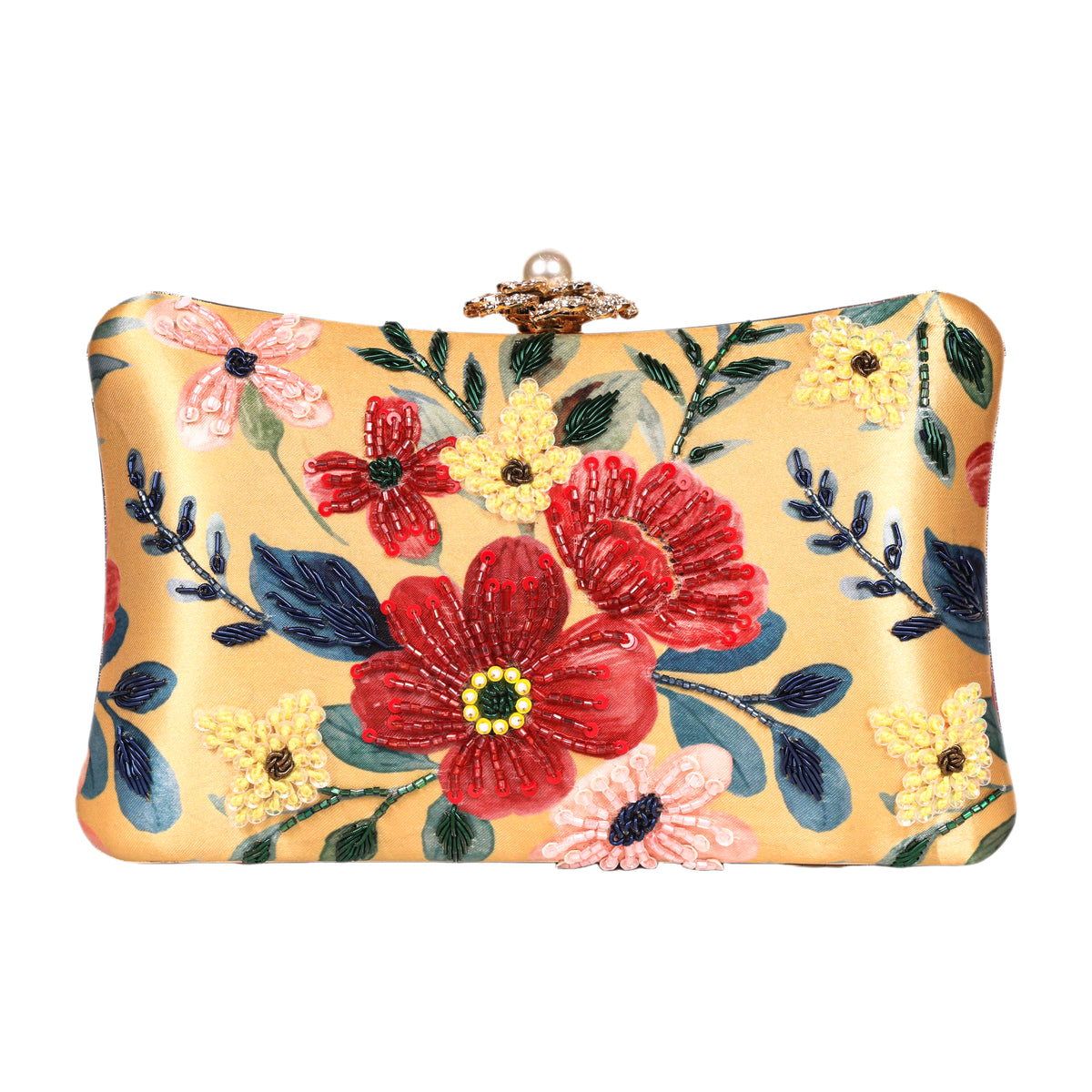 VRPS Printed Embroidered Clutch | Handcrafted Ethnic Bag | SWIS-1618 | Additional Angle