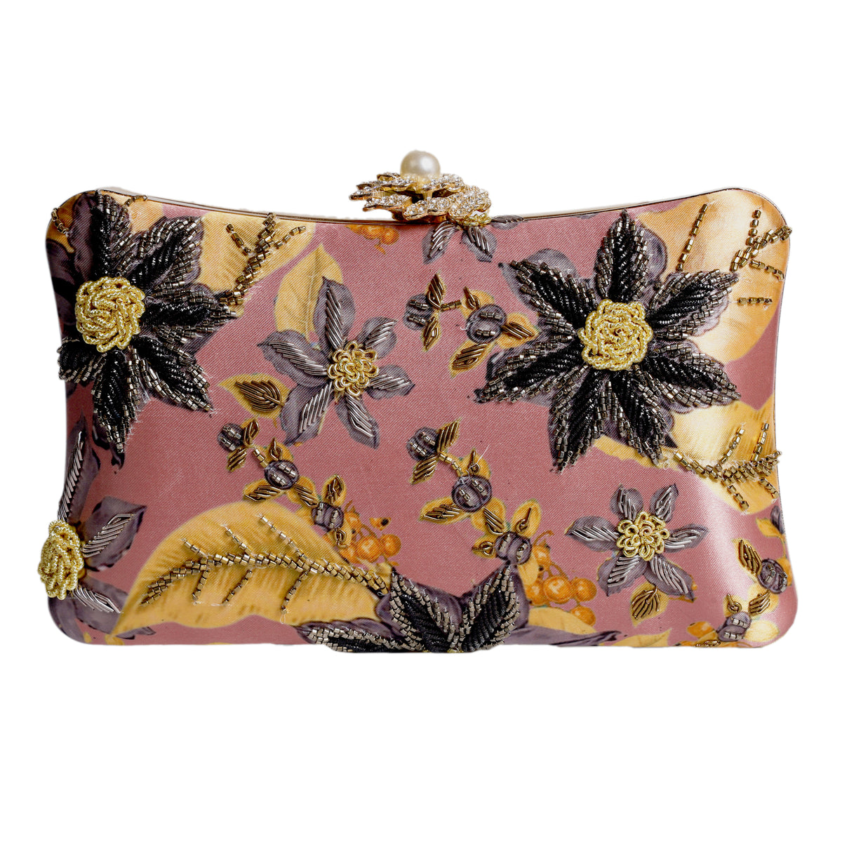 VRPS Printed Embroidered Clutch | Handcrafted Ethnic Bag | SWIS-1624 | Additional Angle