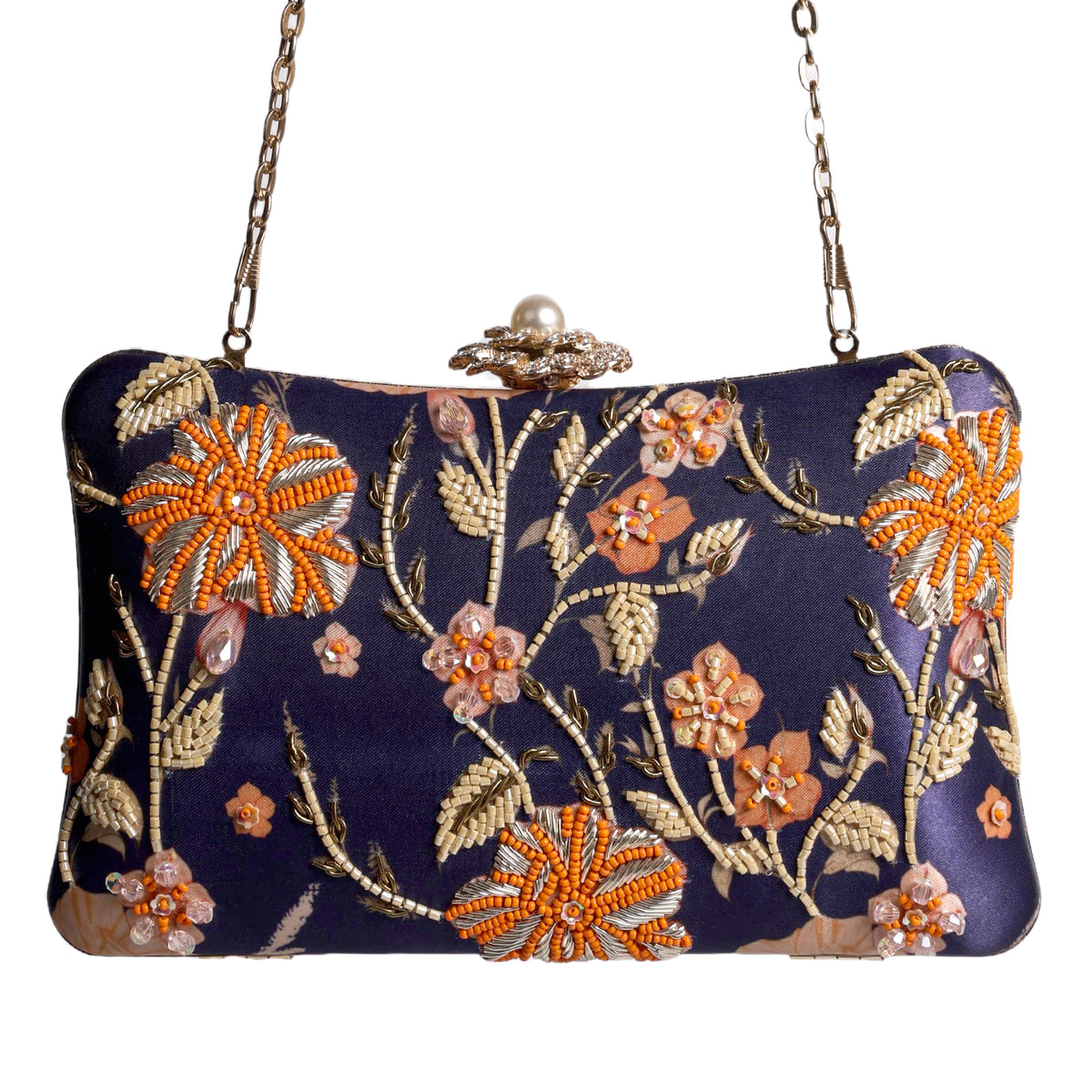 VRPS Printed Embroidered Clutch | Handcrafted Ethnic Bag | SWIS-1623 | Additional Angle