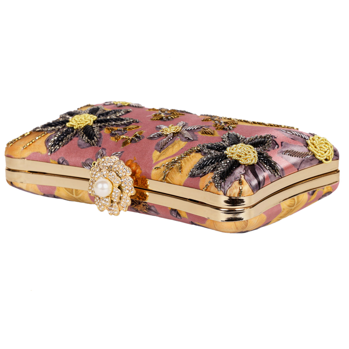VRPS Printed Embroidered Clutch | Handcrafted Ethnic Bag | SWIS-1624 | Additional Angle