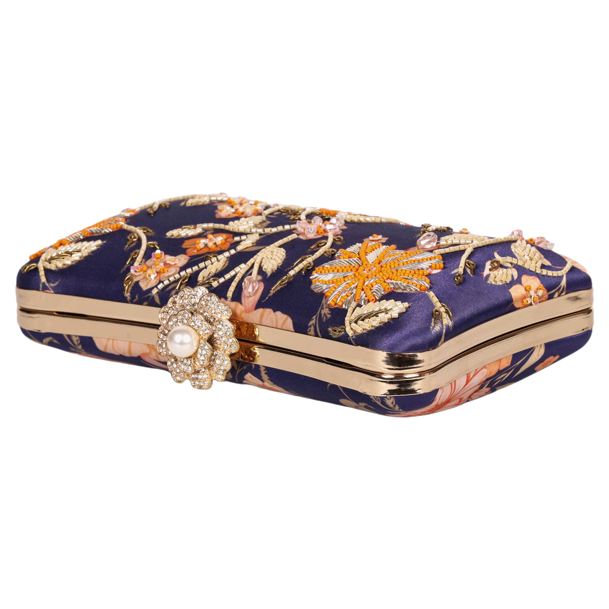 VRPS Printed Embroidered Clutch | Handcrafted Ethnic Bag | SWIS-1623 | Additional Angle