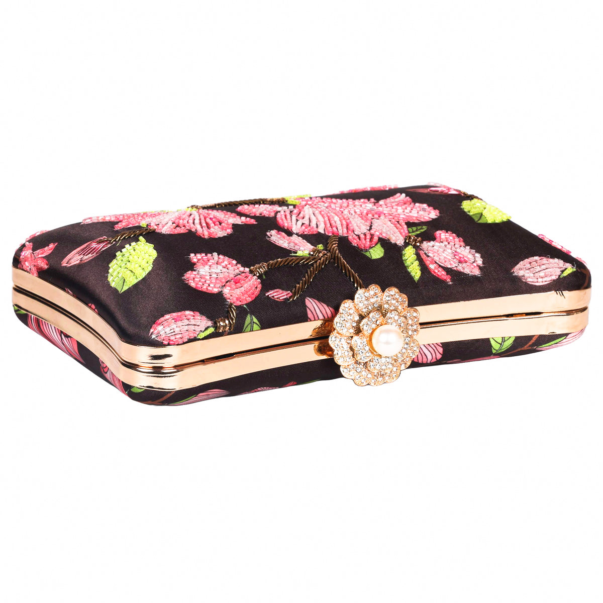 VRPS Printed Embroidered Clutch | Handcrafted Ethnic Bag | SWIS-1626 | Additional Angle