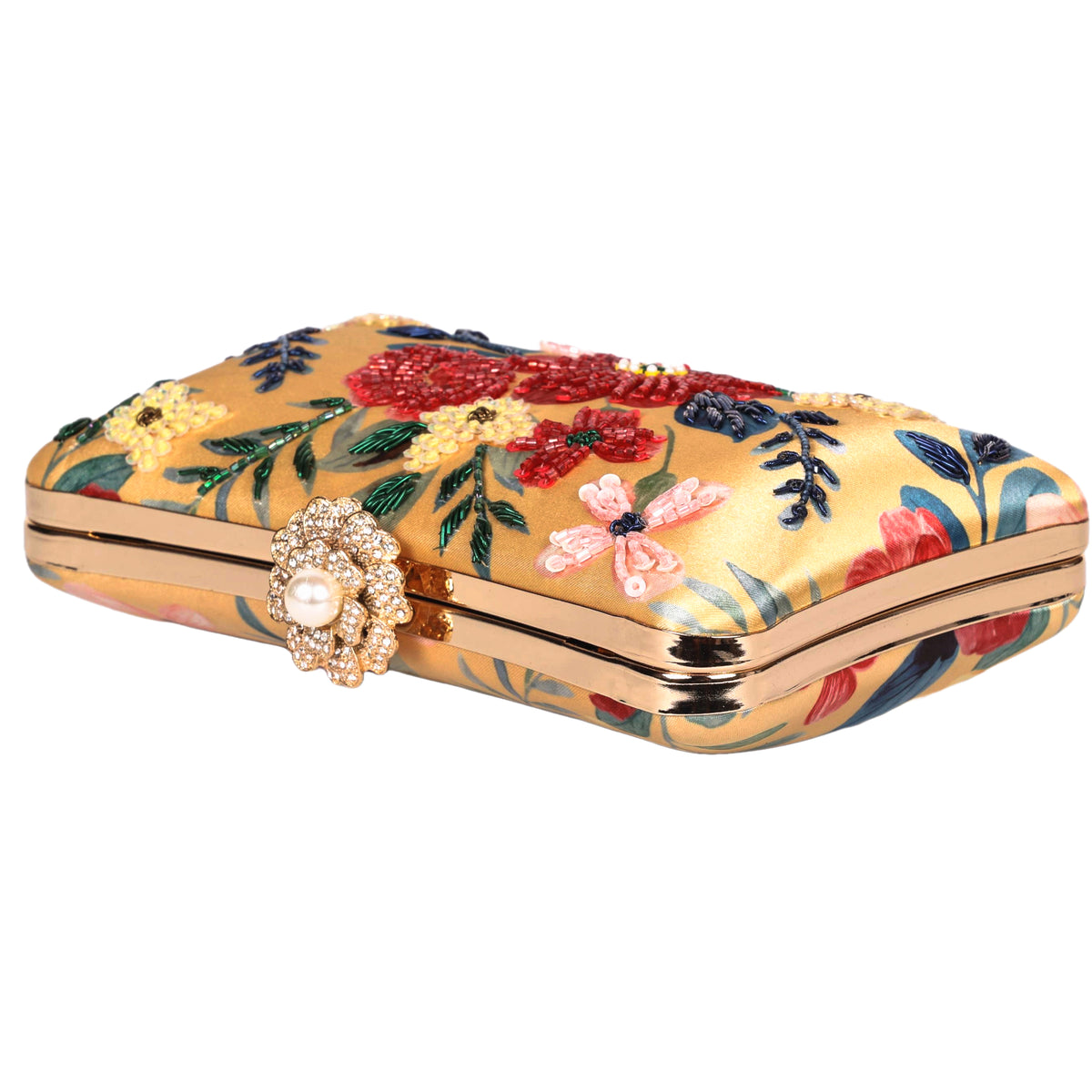 VRPS Printed Embroidered Clutch | Handcrafted Ethnic Bag | SWIS-1618 | Additional Angle