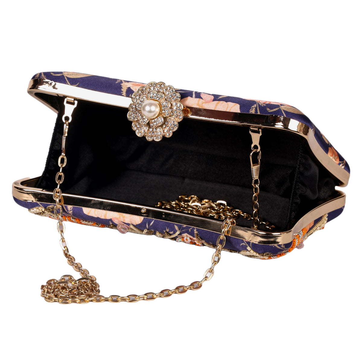 VRPS Printed Embroidered Clutch | Handcrafted Ethnic Bag | SWIS-1623 | Additional Angle