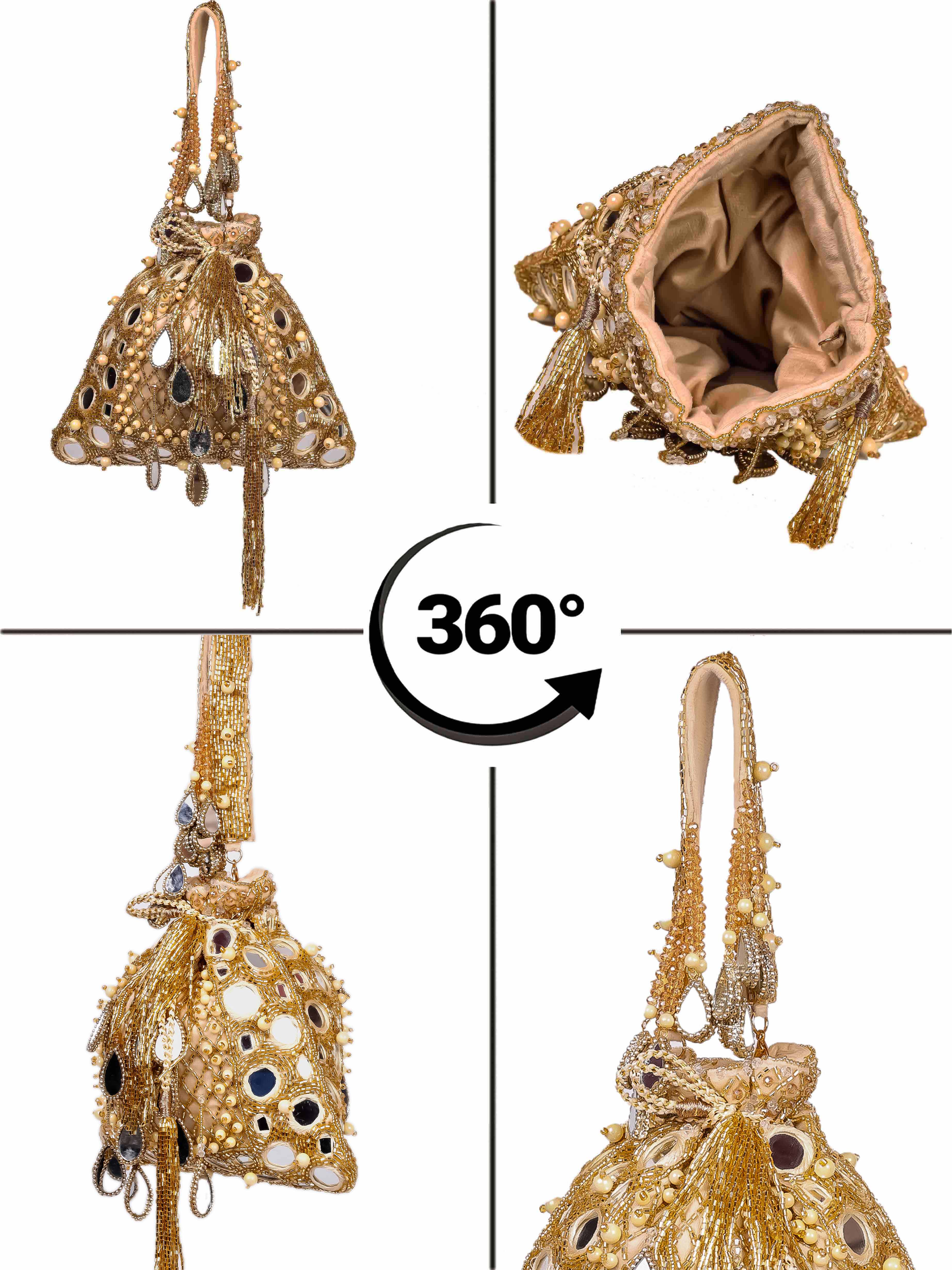 VRPS Potli Bag | Handcrafted Ethnic Bag | SWIS-3502 | Additional Angle