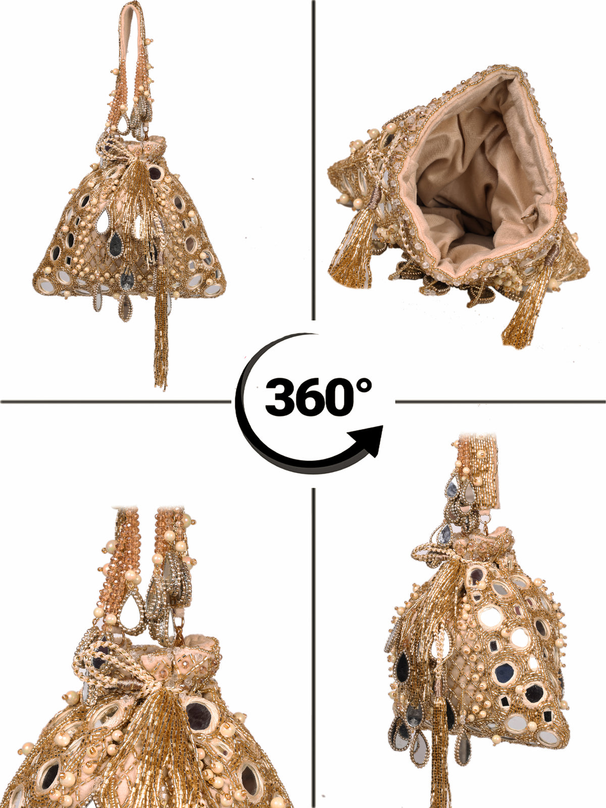 VRPS Potli Bag | Handcrafted Ethnic Bag | SWIS-2569 | Additional Angle