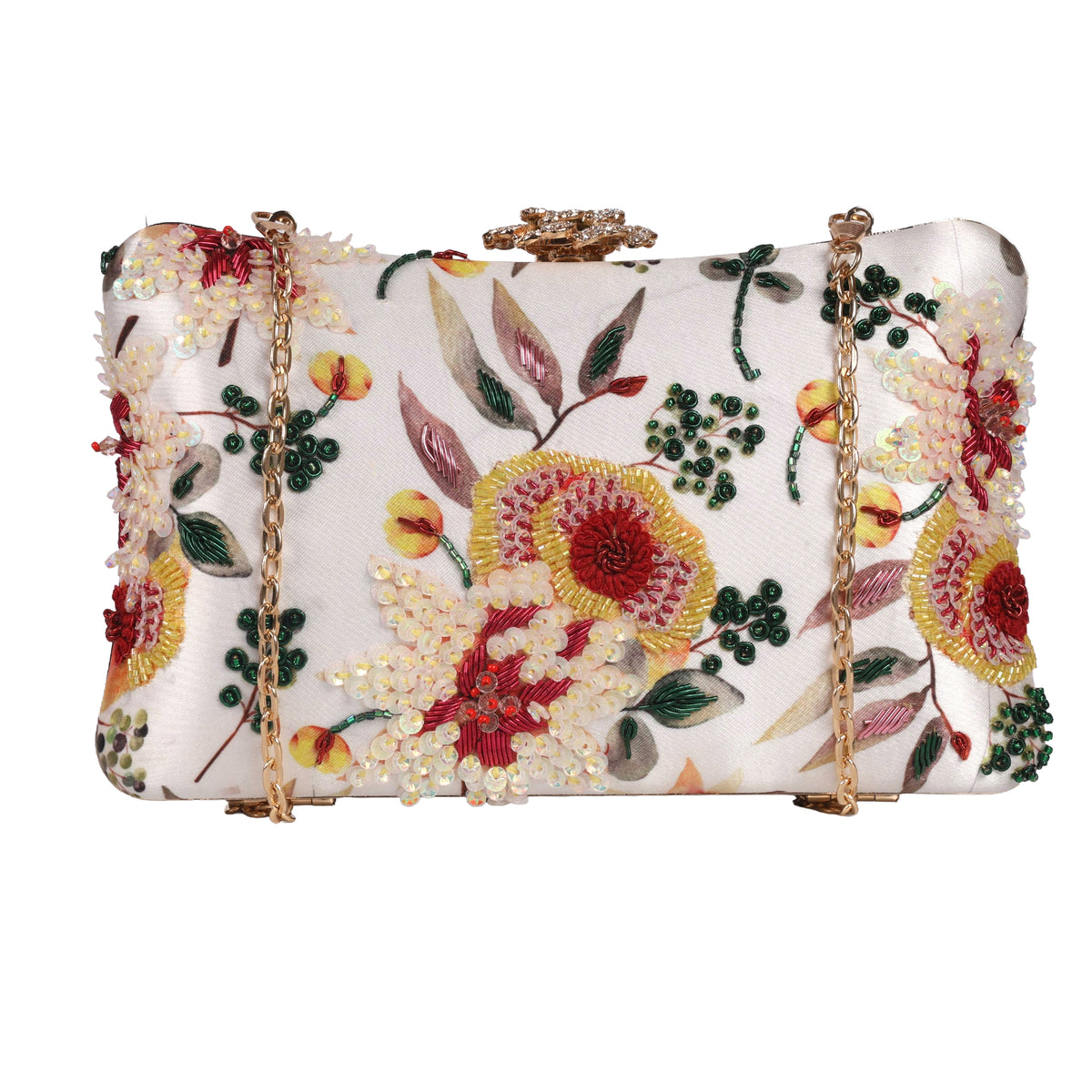 VRPS Printed Embroidered Clutch | Handcrafted Ethnic Bag | SWIS-1619 | Additional Angle