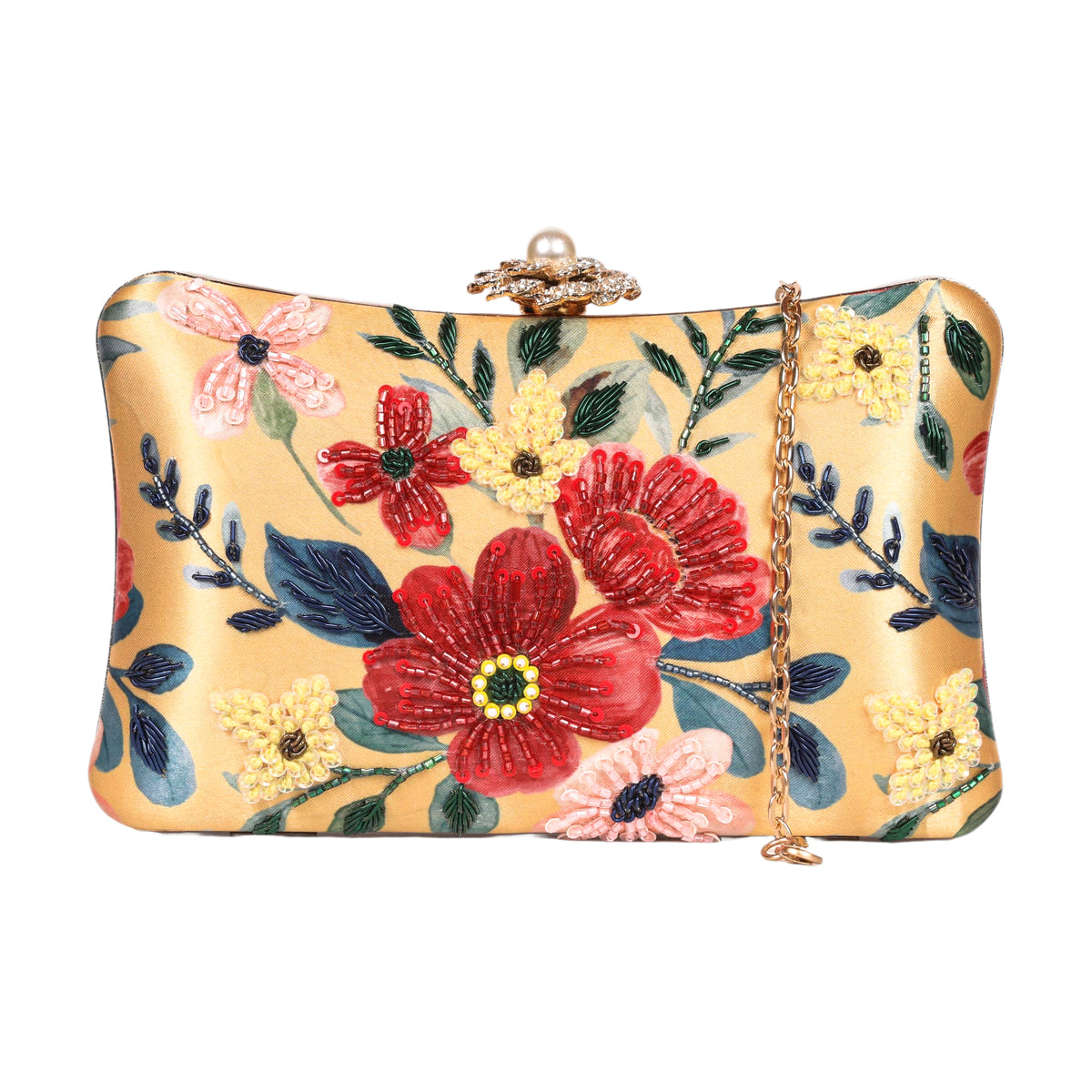 VRPS Printed Embroidered Clutch | Handcrafted Ethnic Bag | SWIS-1618 | Additional Angle