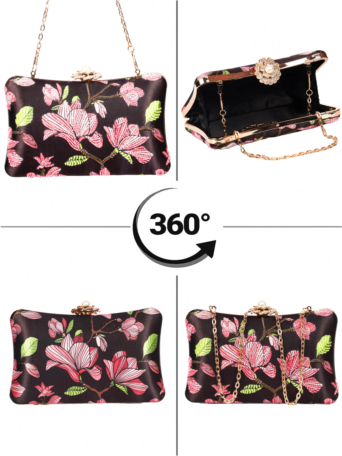 VRPS Printed Embroidered Clutch | Handcrafted Ethnic Bag | SWIS-1626 | Additional Angle